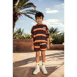 Mini Rodini Stripe Sweatshorts Brown