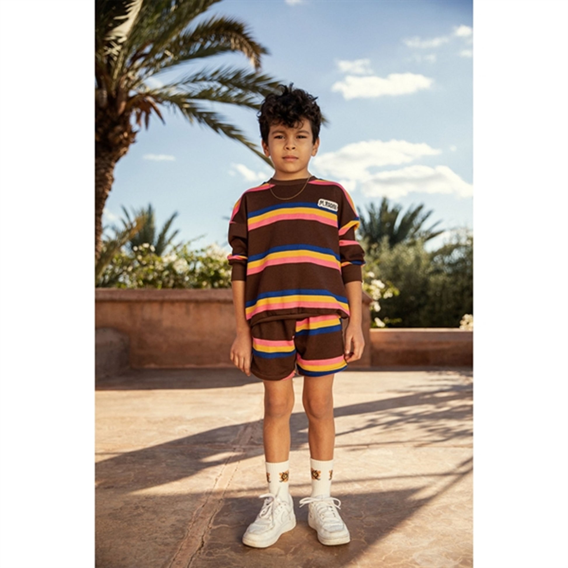 Mini Rodini Stripe Sweatshirt Brown