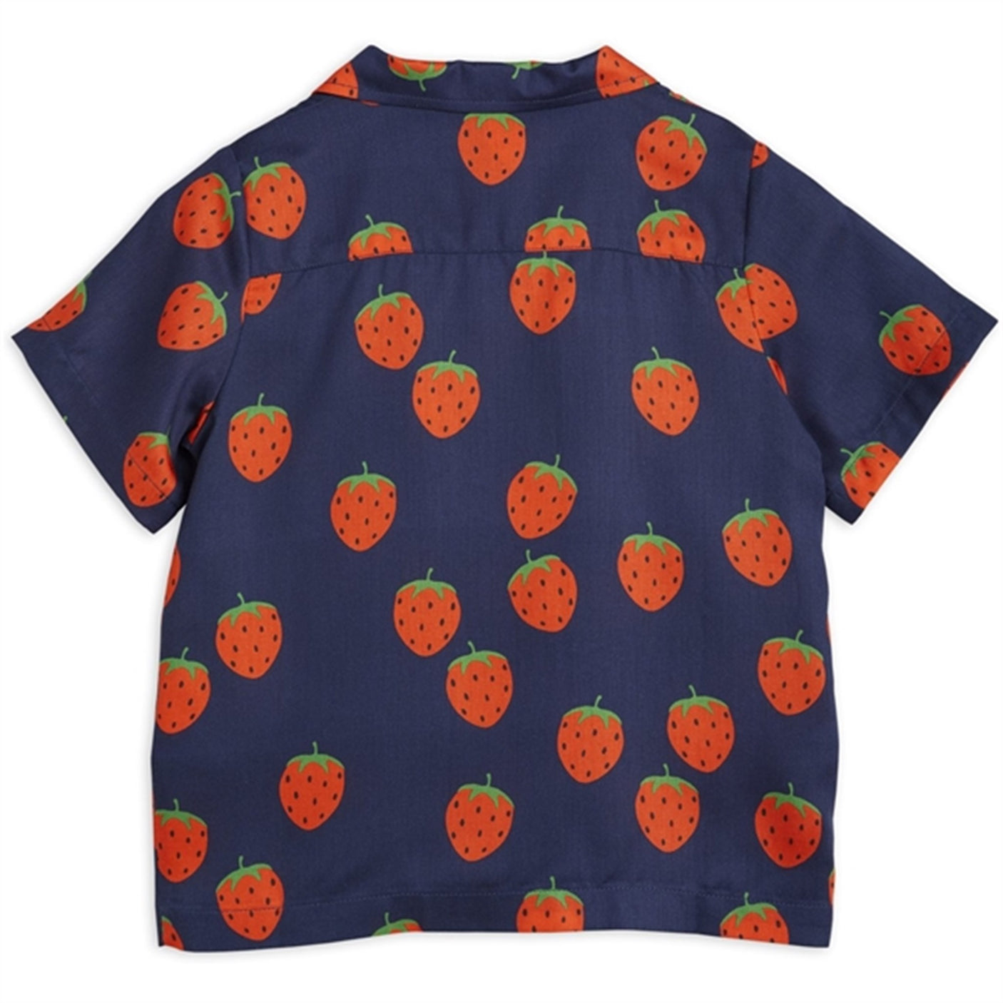 Mini Rodini Strawberries Aop Woven Shirt Blue