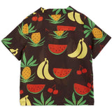 Mini Rodini Fruits Aop Woven SS Shirt Brown