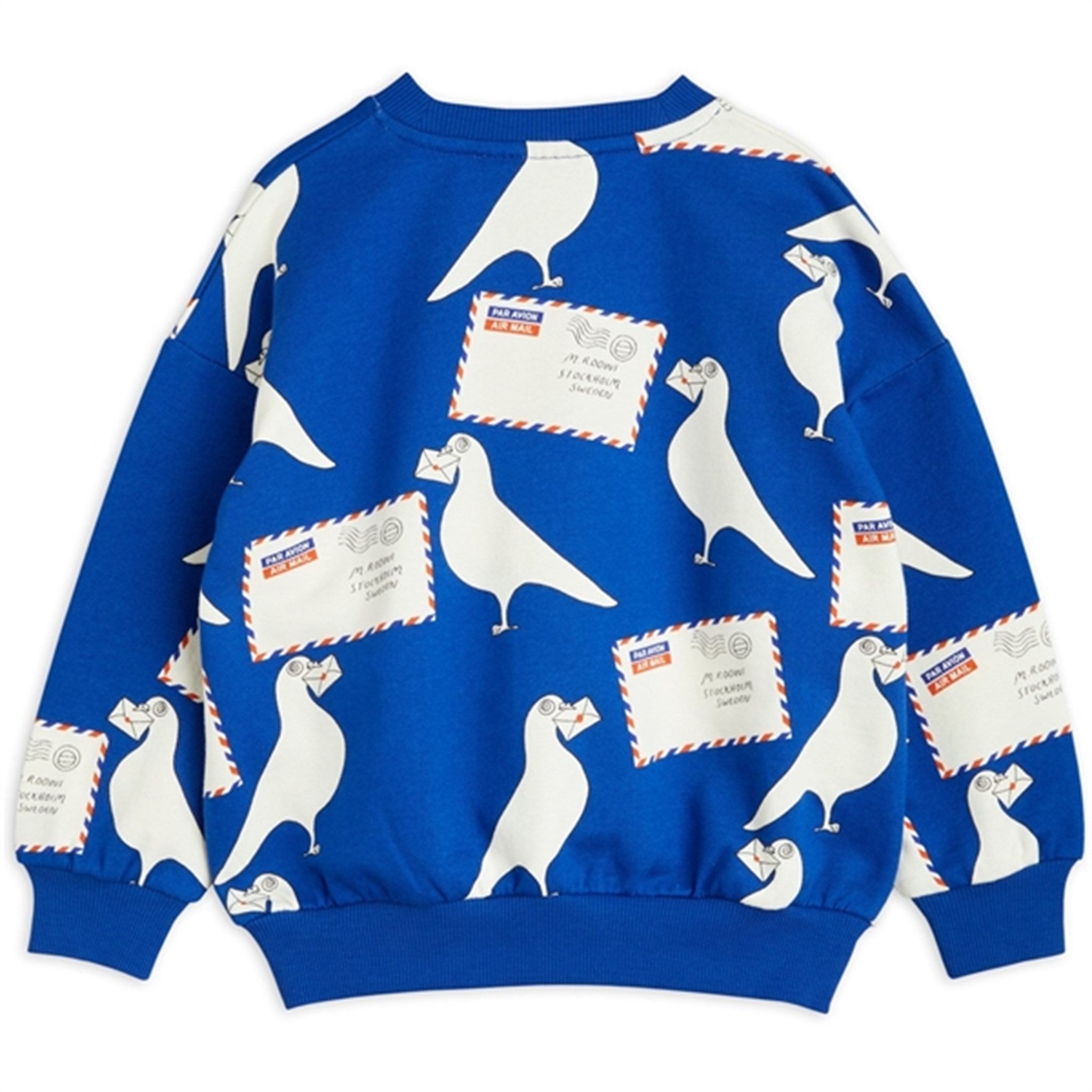 Mini Rodini Pigeons Aop Sweatshirt Blue 4