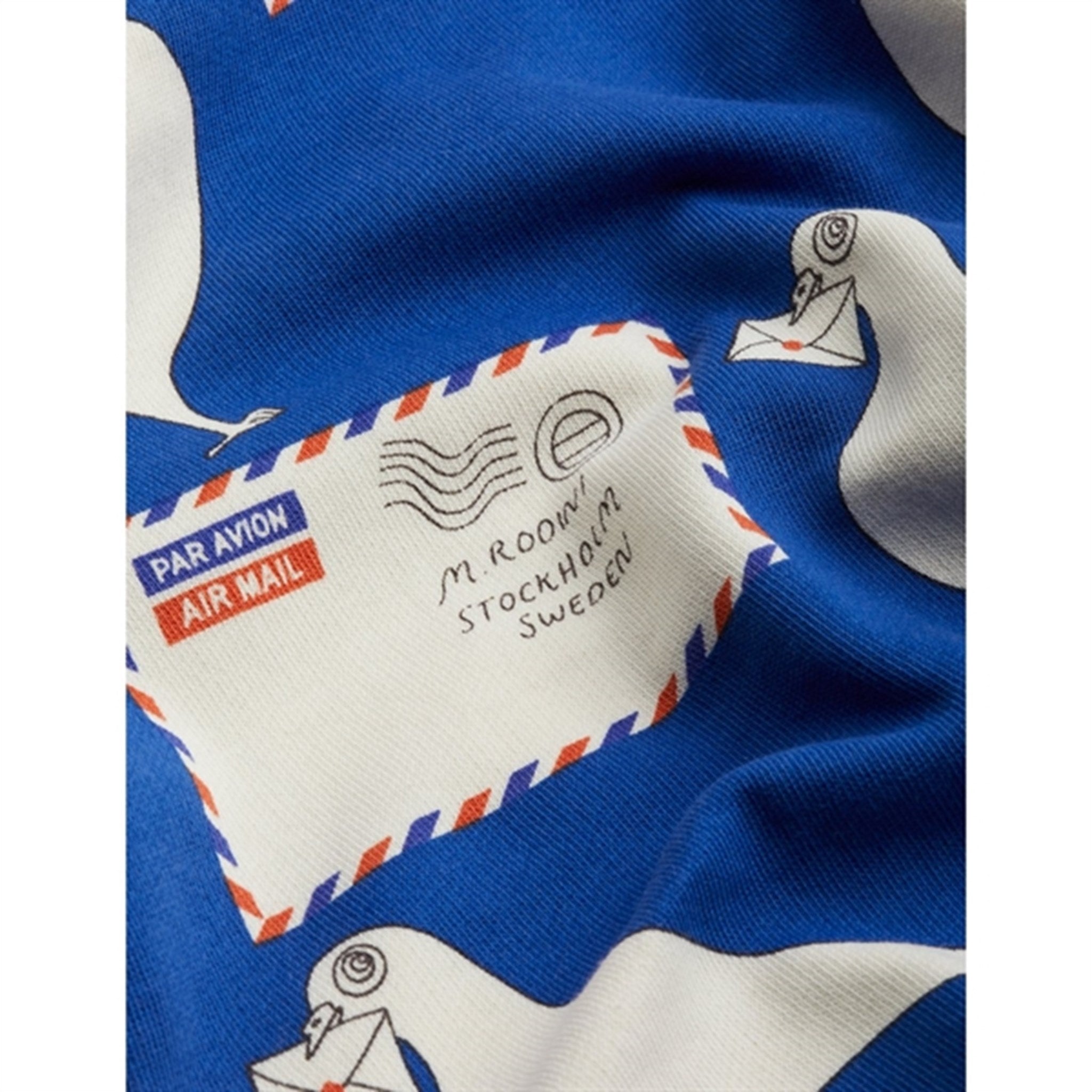 Mini Rodini Pigeons Aop Sweatshirt Blue 2