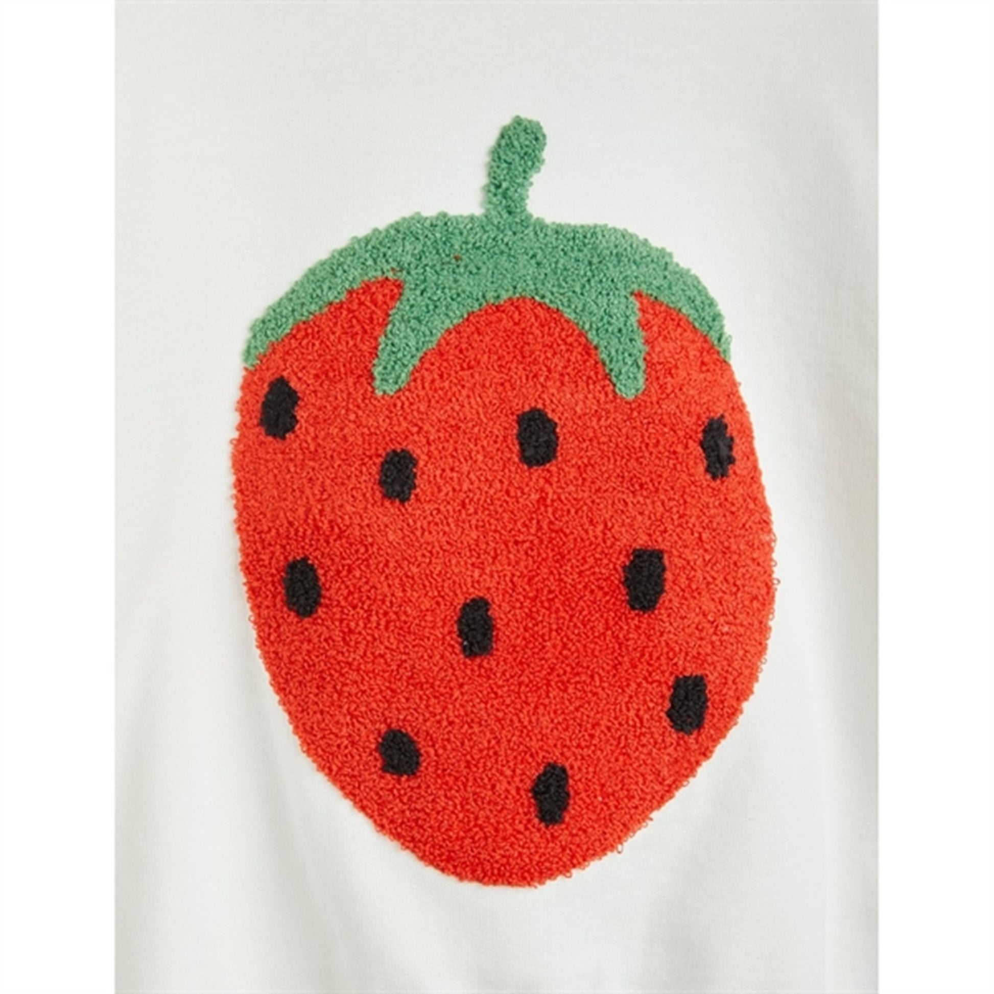 Mini Rodini Strawberries Emb Sweatshirt White