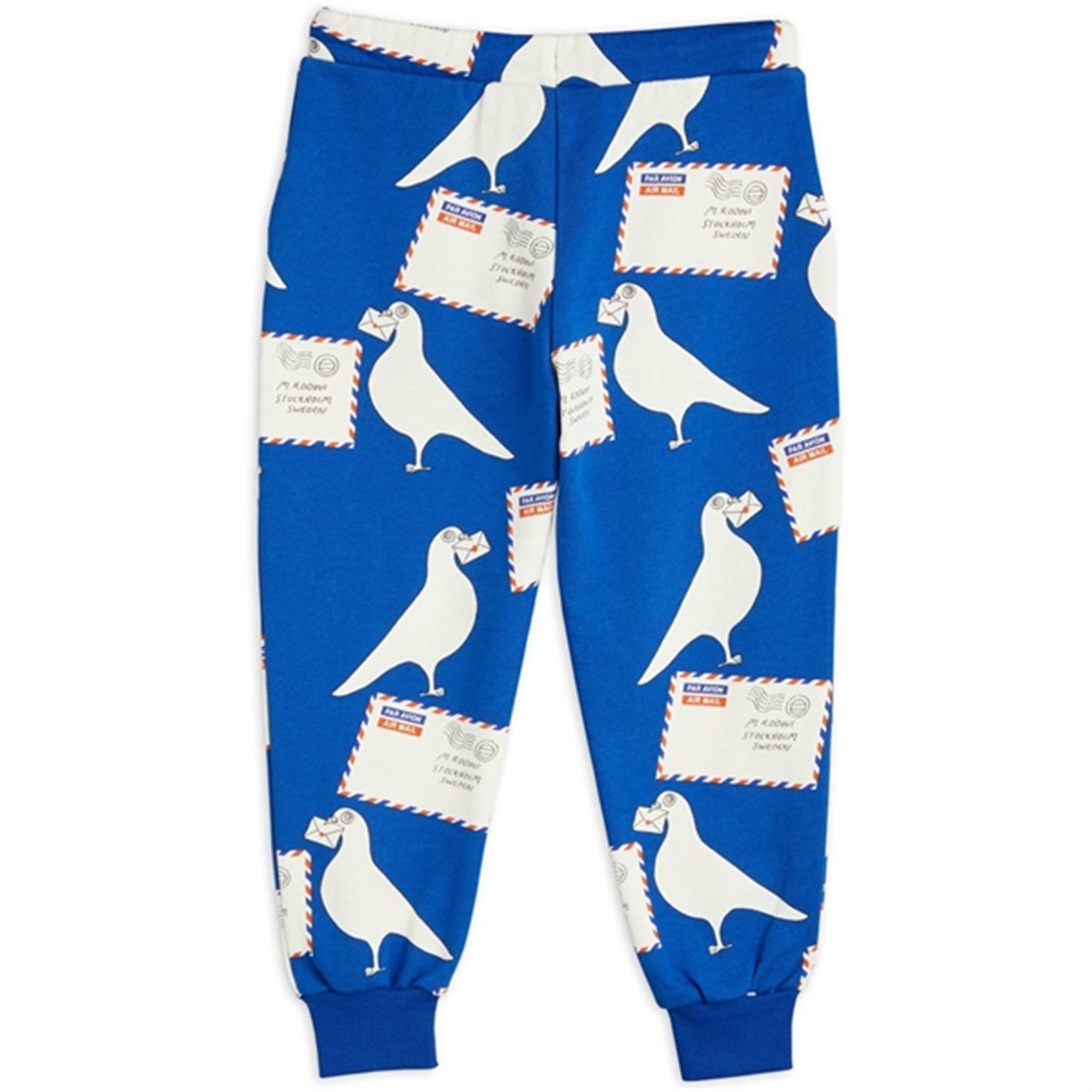 Mini Rodini Pigeons Aop Sweatpants Blue 4