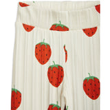 Mini Rodini Strawberries Aop Nb Leggings Offwhite