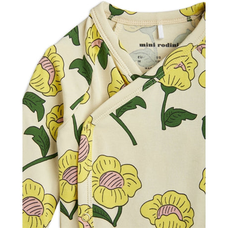 Mini Rodini Flowers Aop Wrap Body Yellow