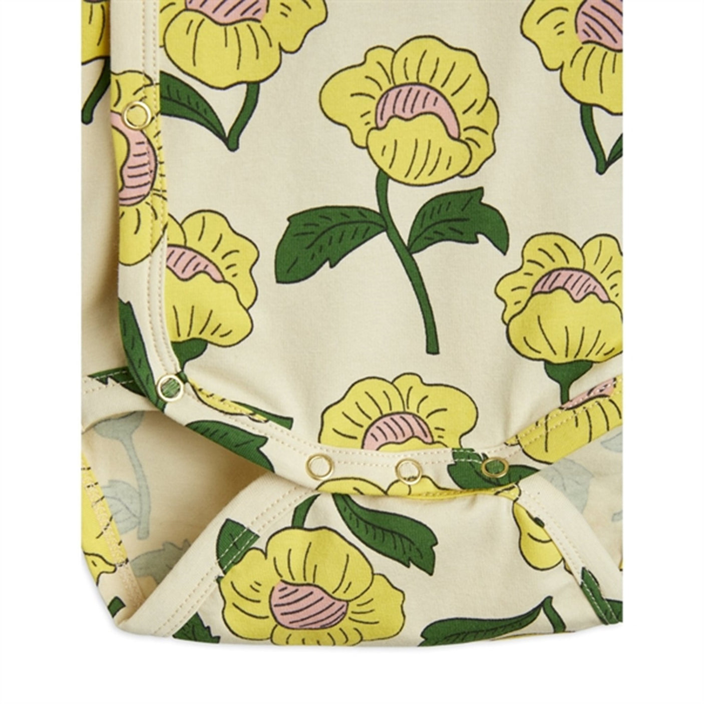 Mini Rodini Flowers Aop Wrap Body Yellow