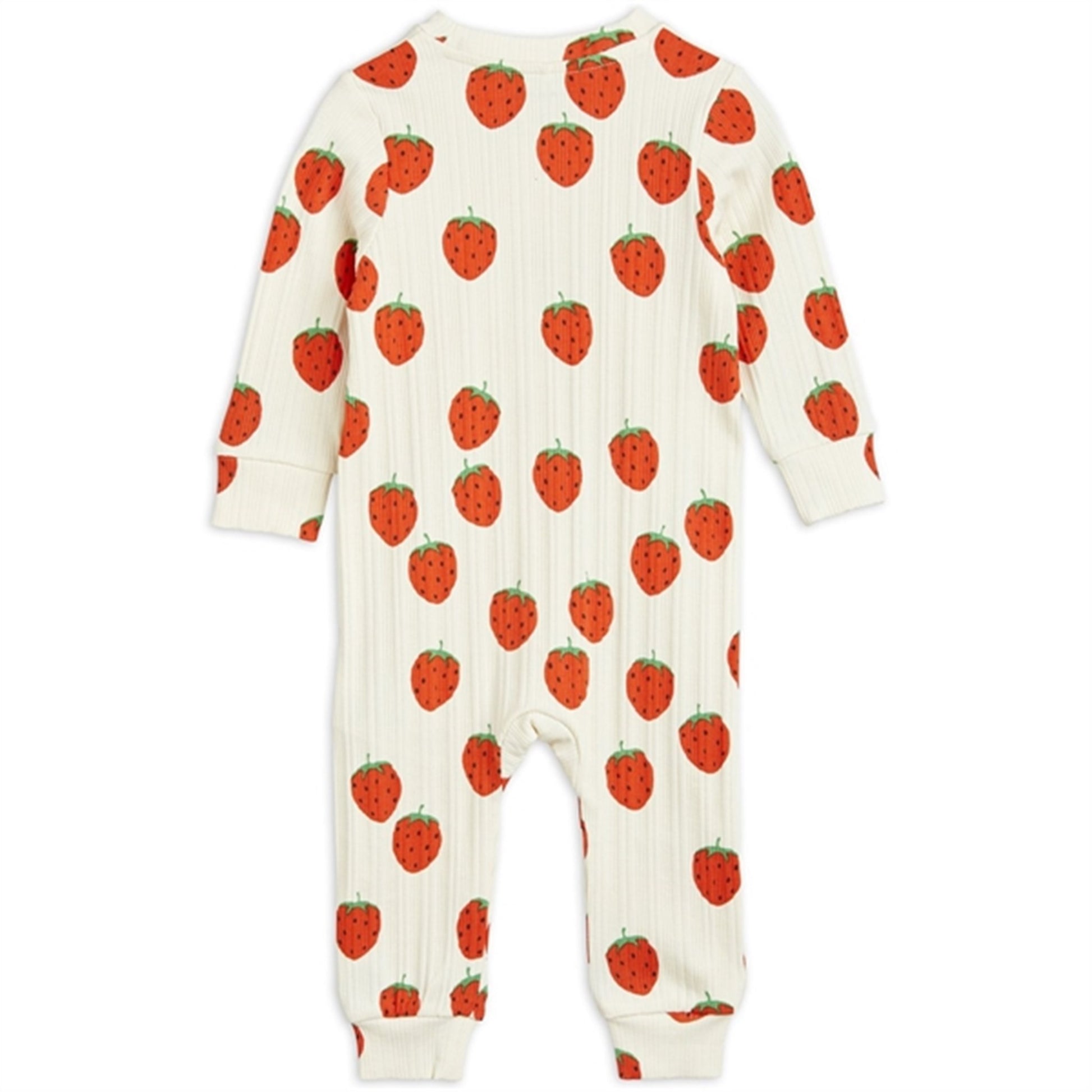 Mini Rodini Strawberries Aop heldragt Offwhite