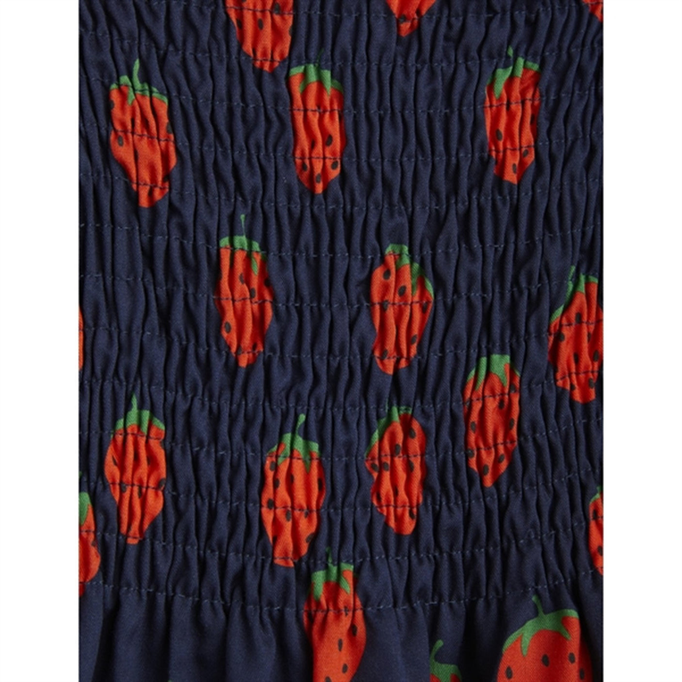 Mini Rodini Strawberries Aop Woven Ss Dress Blue