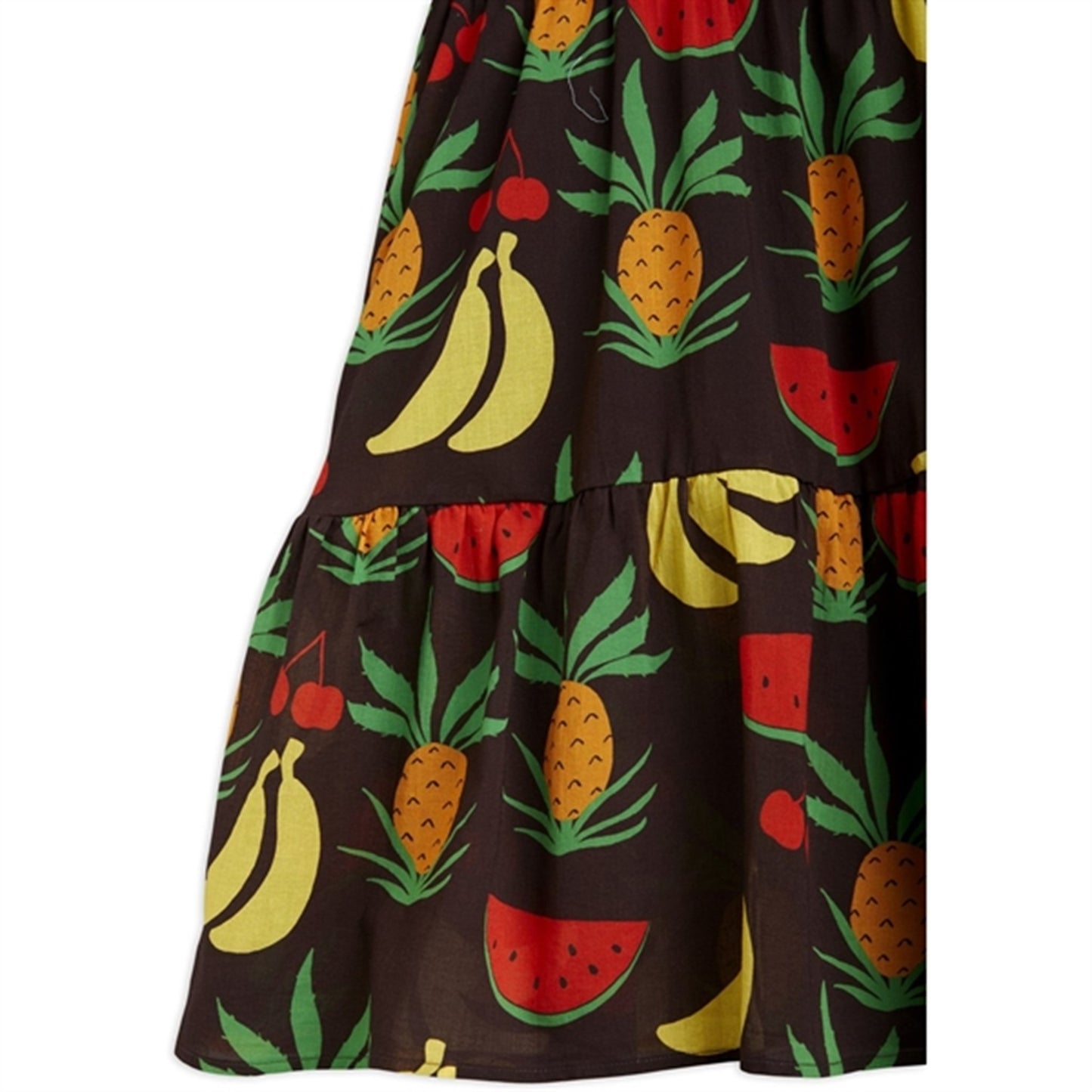 Mini Rodini Fruits Aop Woven Ss Dress Brown