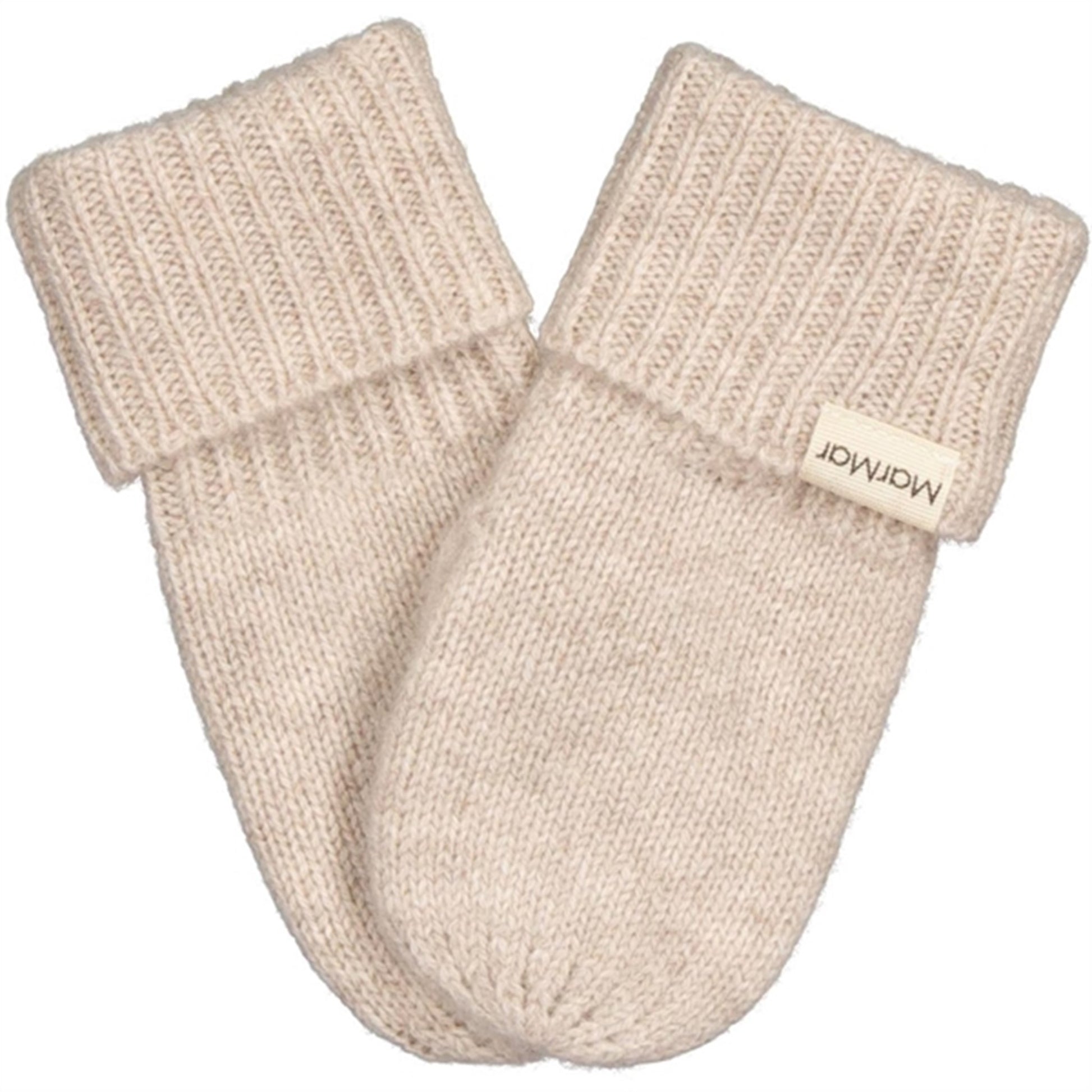 MarMar Sand Melange Cashmere Alvilda Baby Mittens