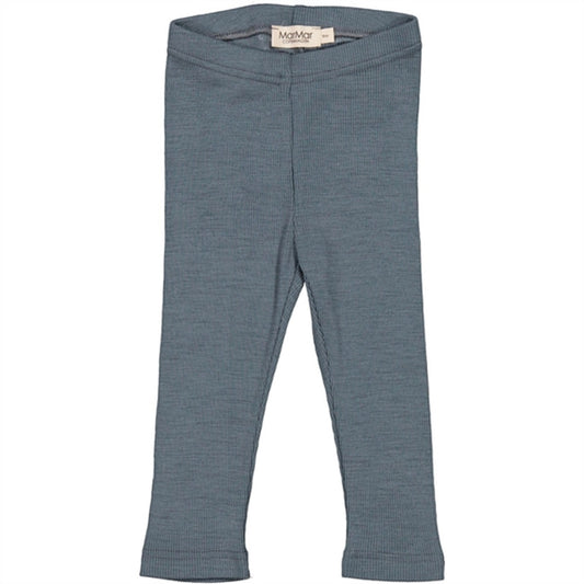 MarMar Wool Rib Stormy Blue Leg Leggings