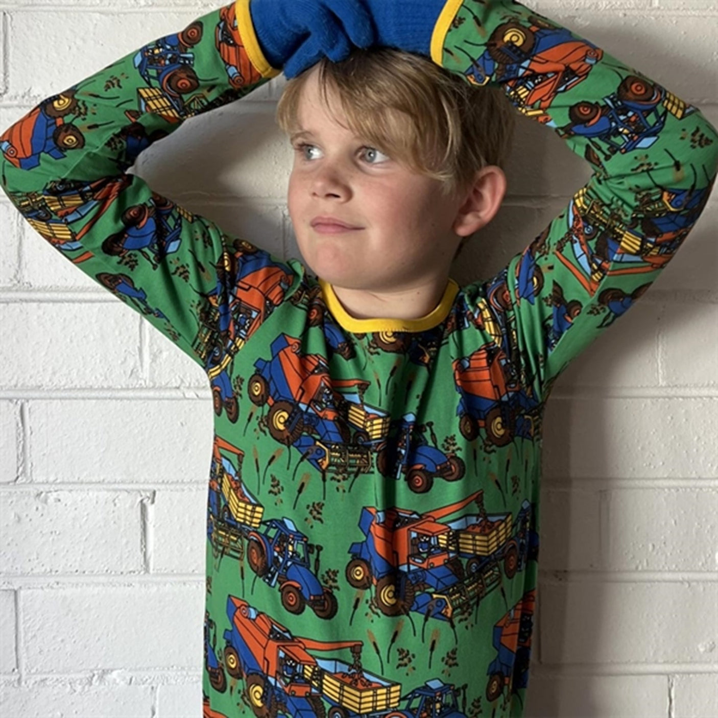 Småfolk Apple Green Harvester Blouse