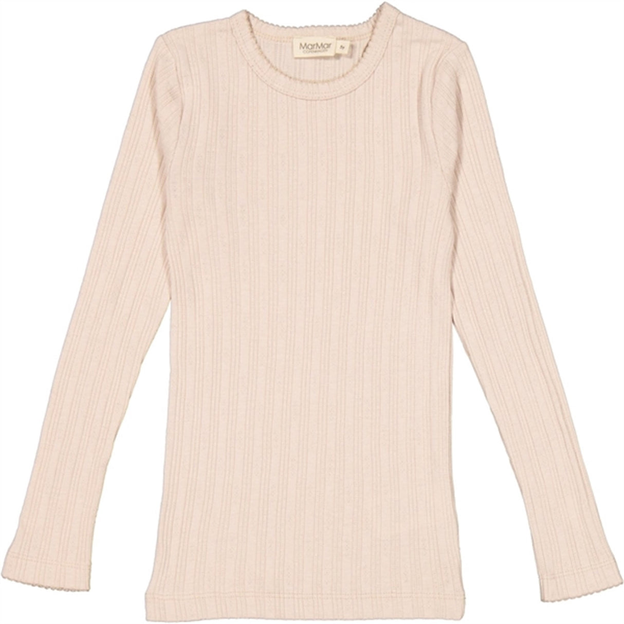 MarMar Modal Cream Taupe Tamra Pointelle Rib Blouse