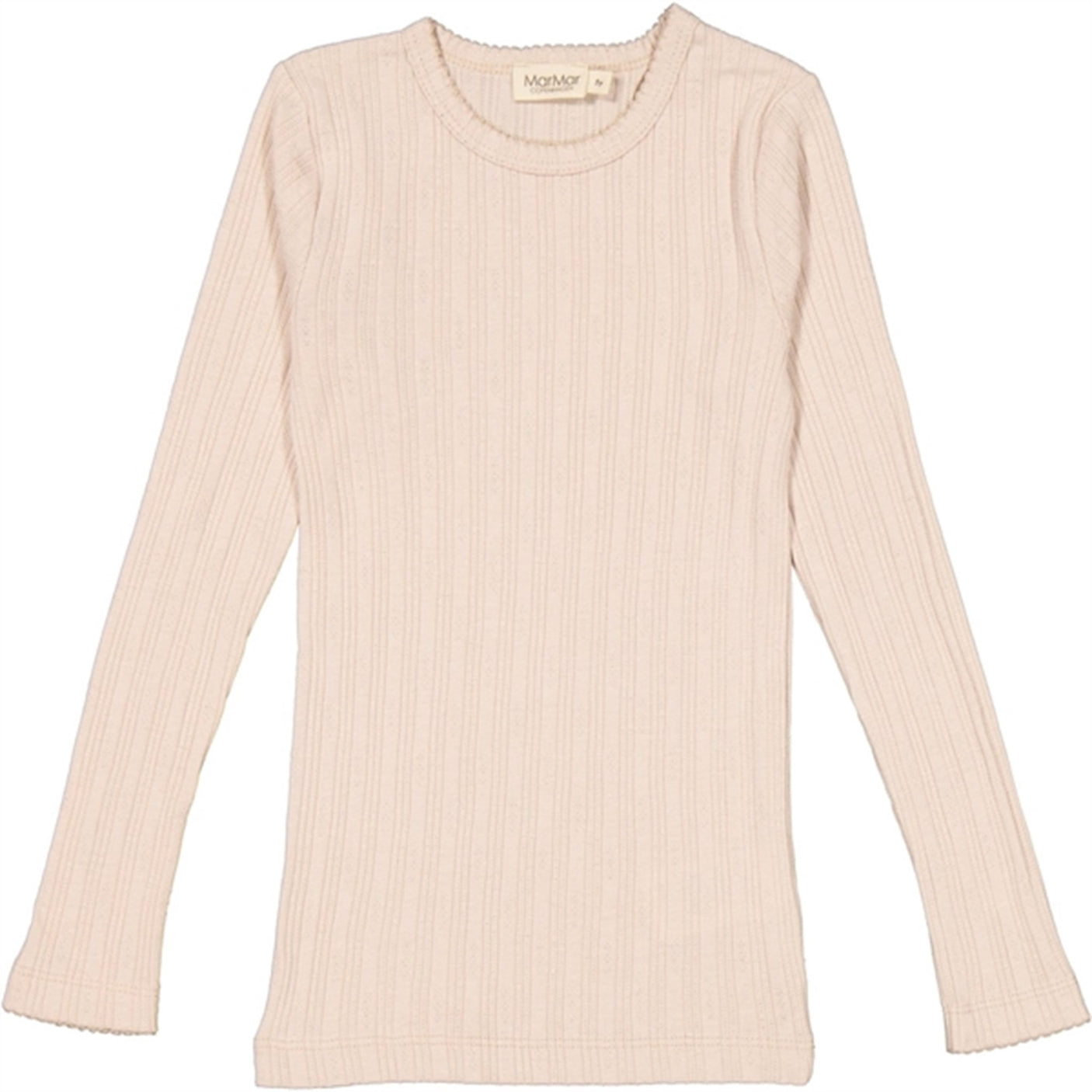 MarMar Modal Cream Taupe Tamra Pointelle Rib Blouse