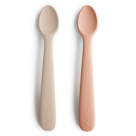 Mushie Silicone Spoons 2-pack Blush/Shifting Sand