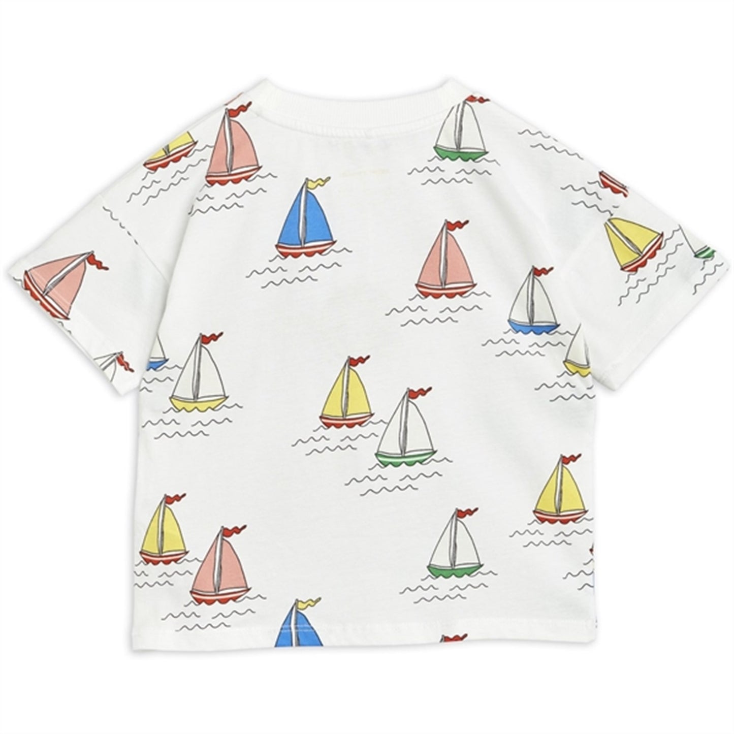 Mini Rodini Sailing Boats AOP T-shirt White
