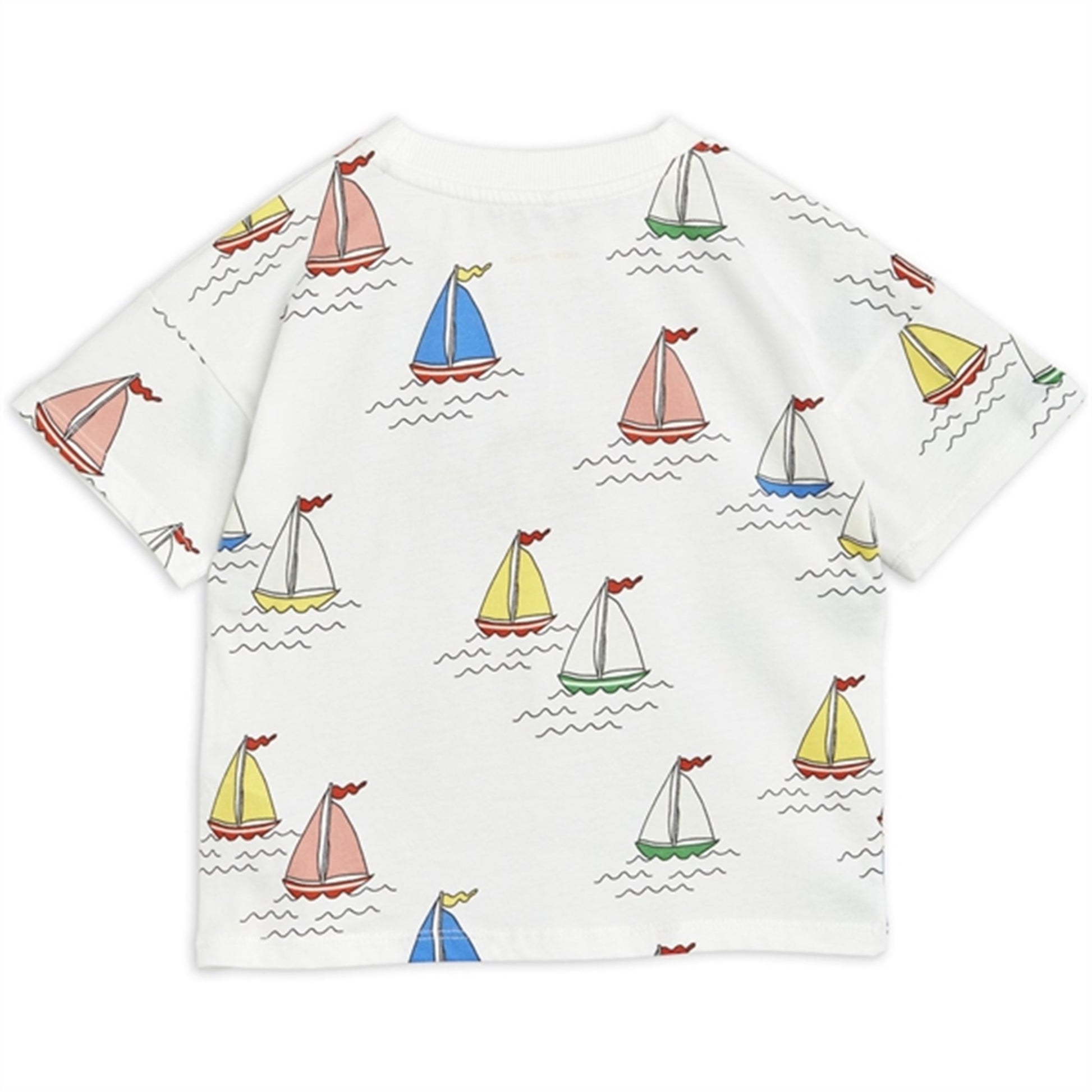 Mini Rodini Sailing Boats AOP T-shirt White