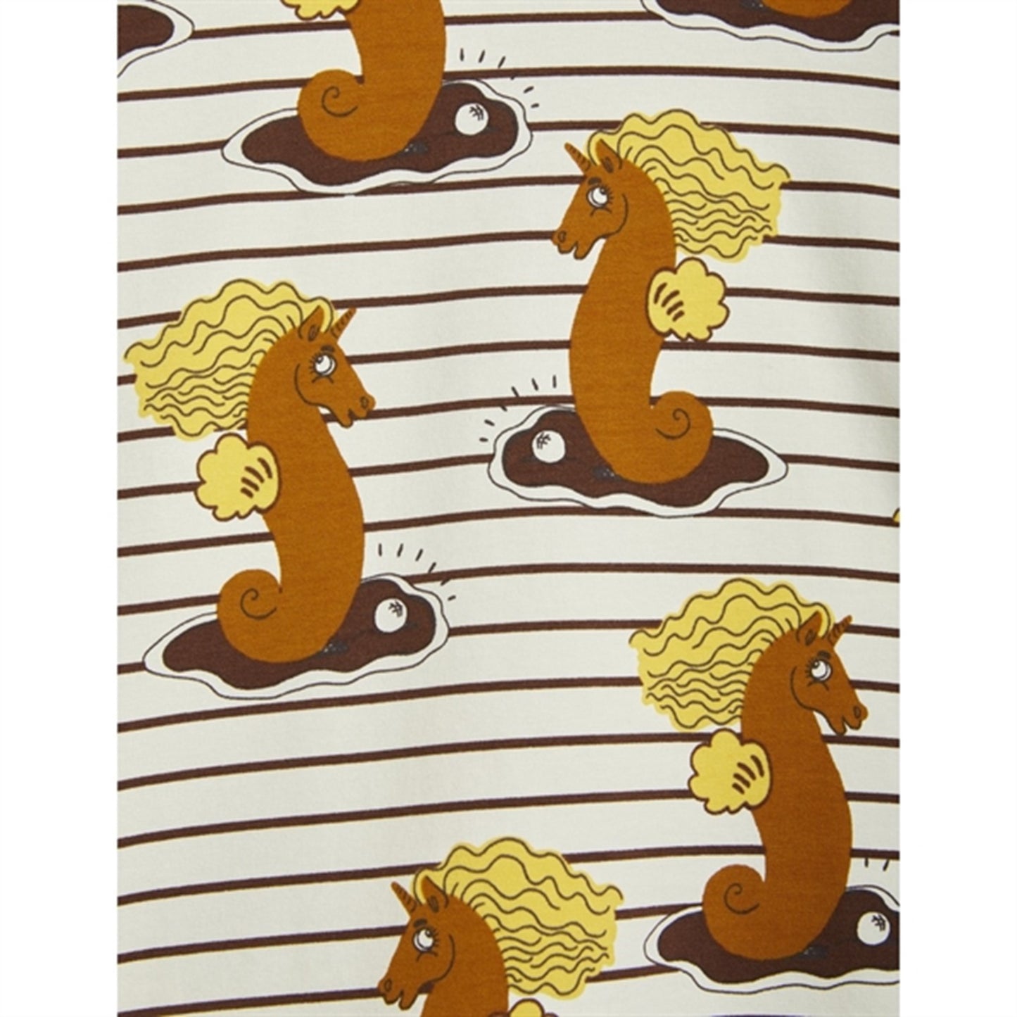 Mini Rodini Unicorn Seahorse AOP T-shirt Brown