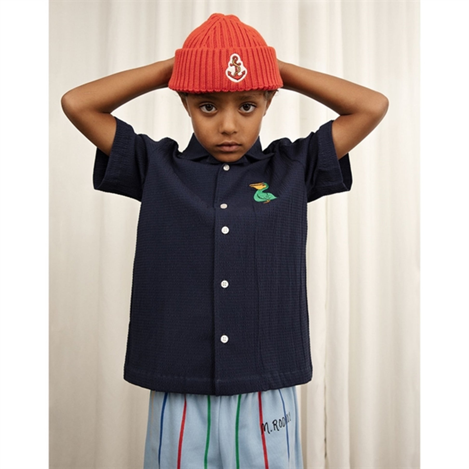 Mini Rodini Pelican Woven Shirt Blue