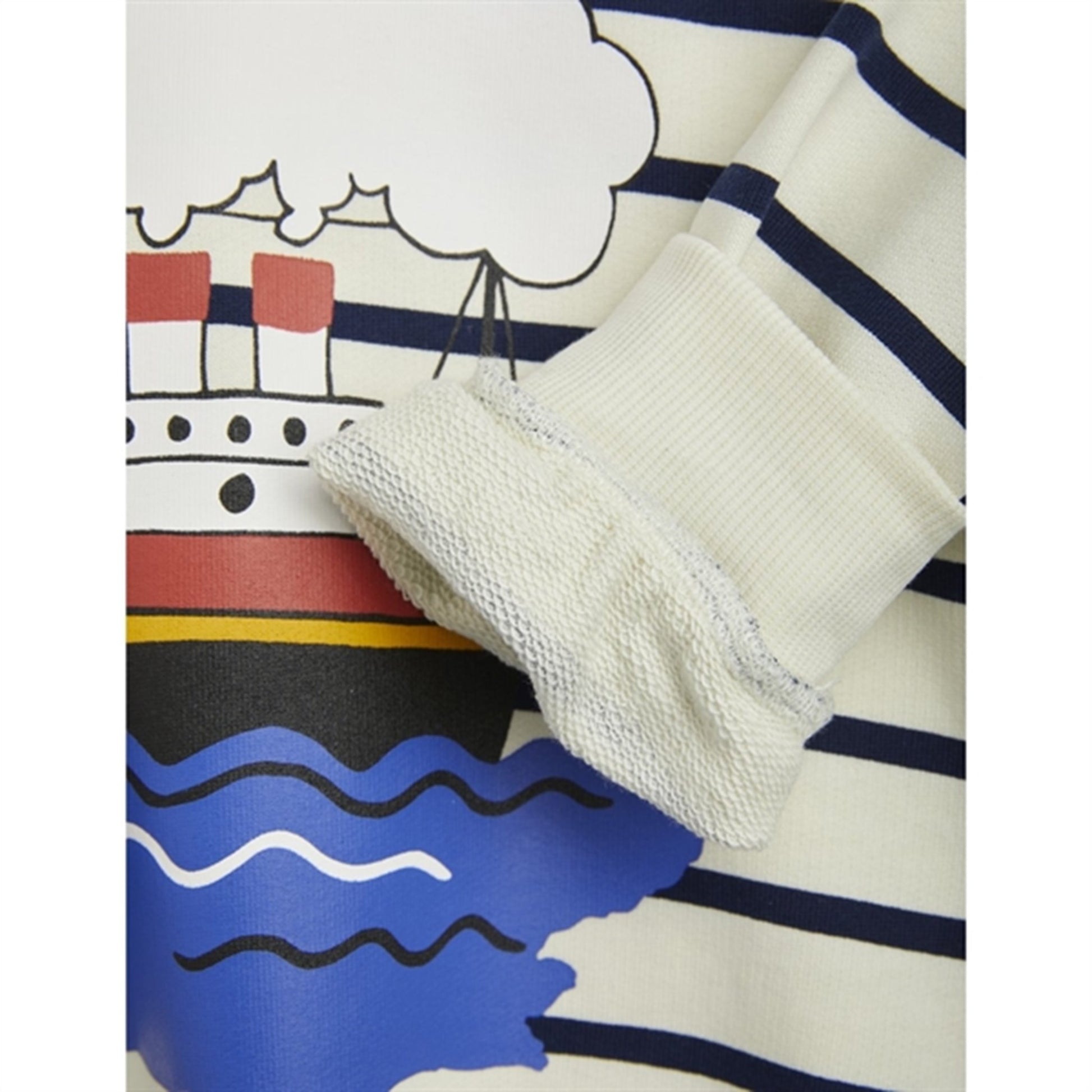 Mini Rodini Ferry Stripe Sweatshirt Blue