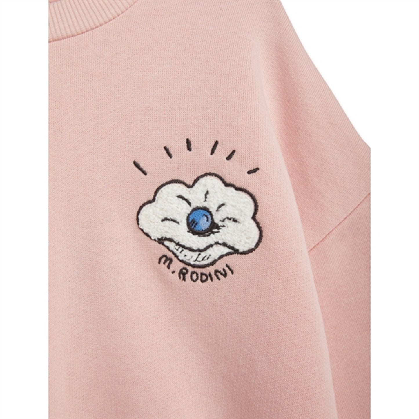 Mini Rodini Seashell Chenille Emb Sweatshirt Pink