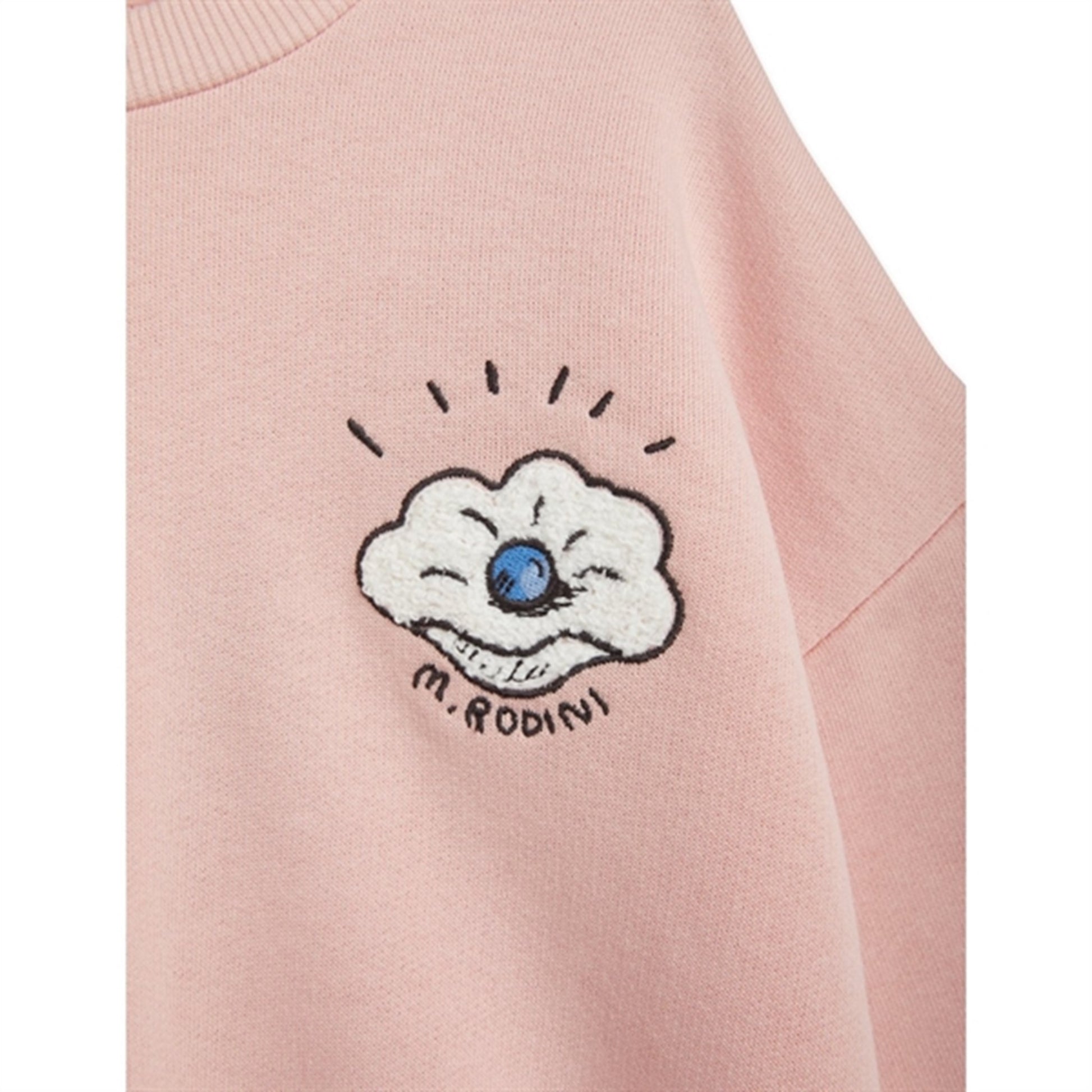 Mini Rodini Seashell Chenille Emb Sweatshirt Pink