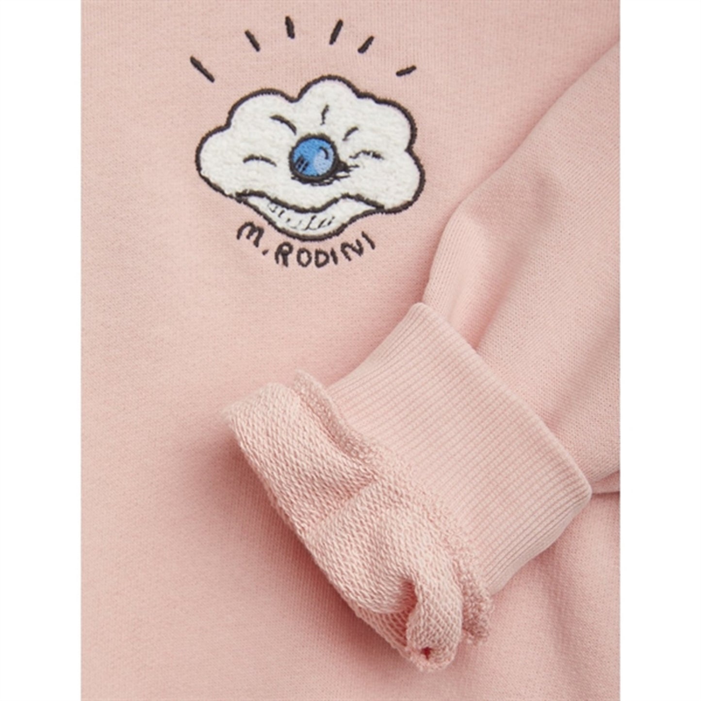 Mini Rodini Seashell Chenille Emb Sweatshirt Pink