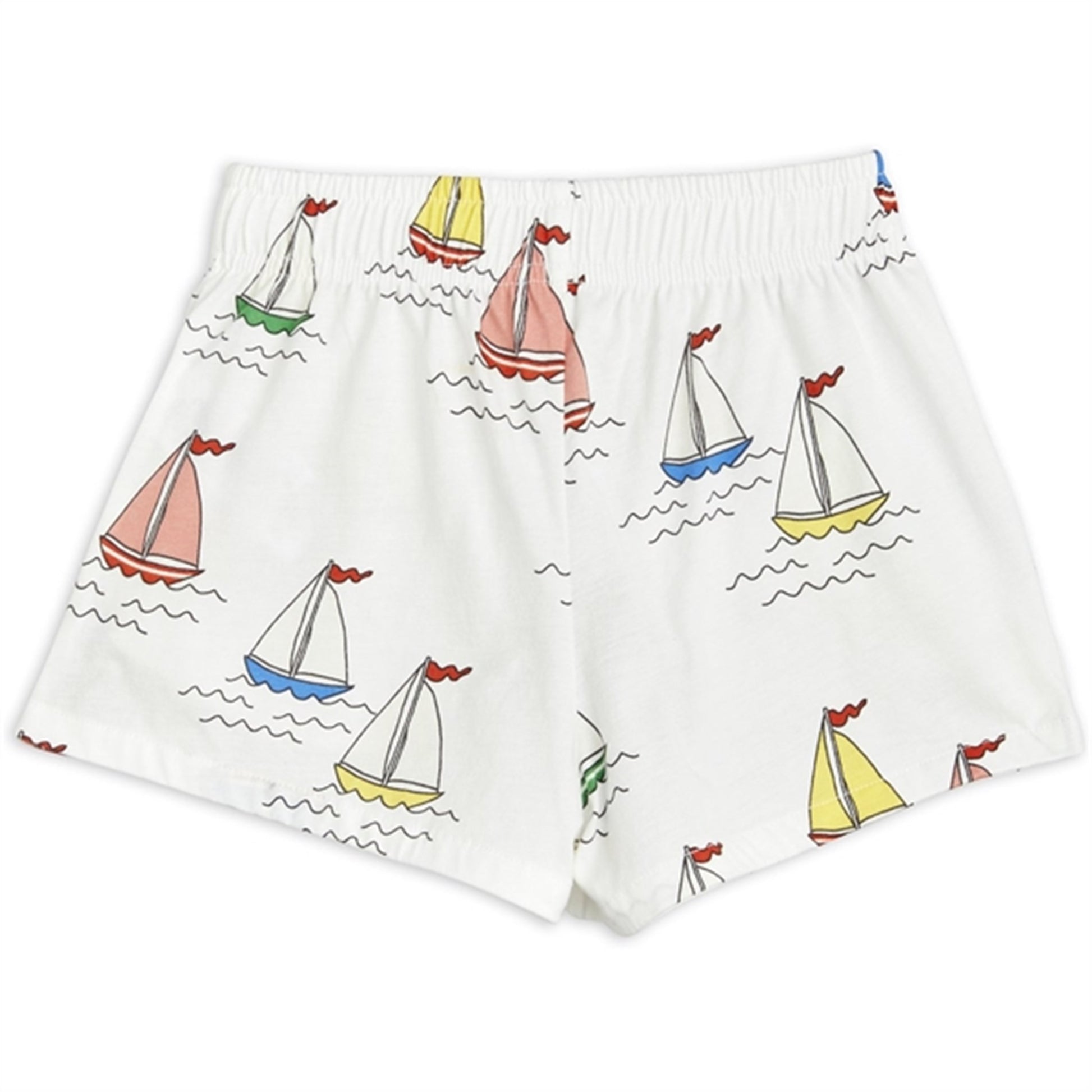Mini Rodini Sailing Boats AOP Shorts White