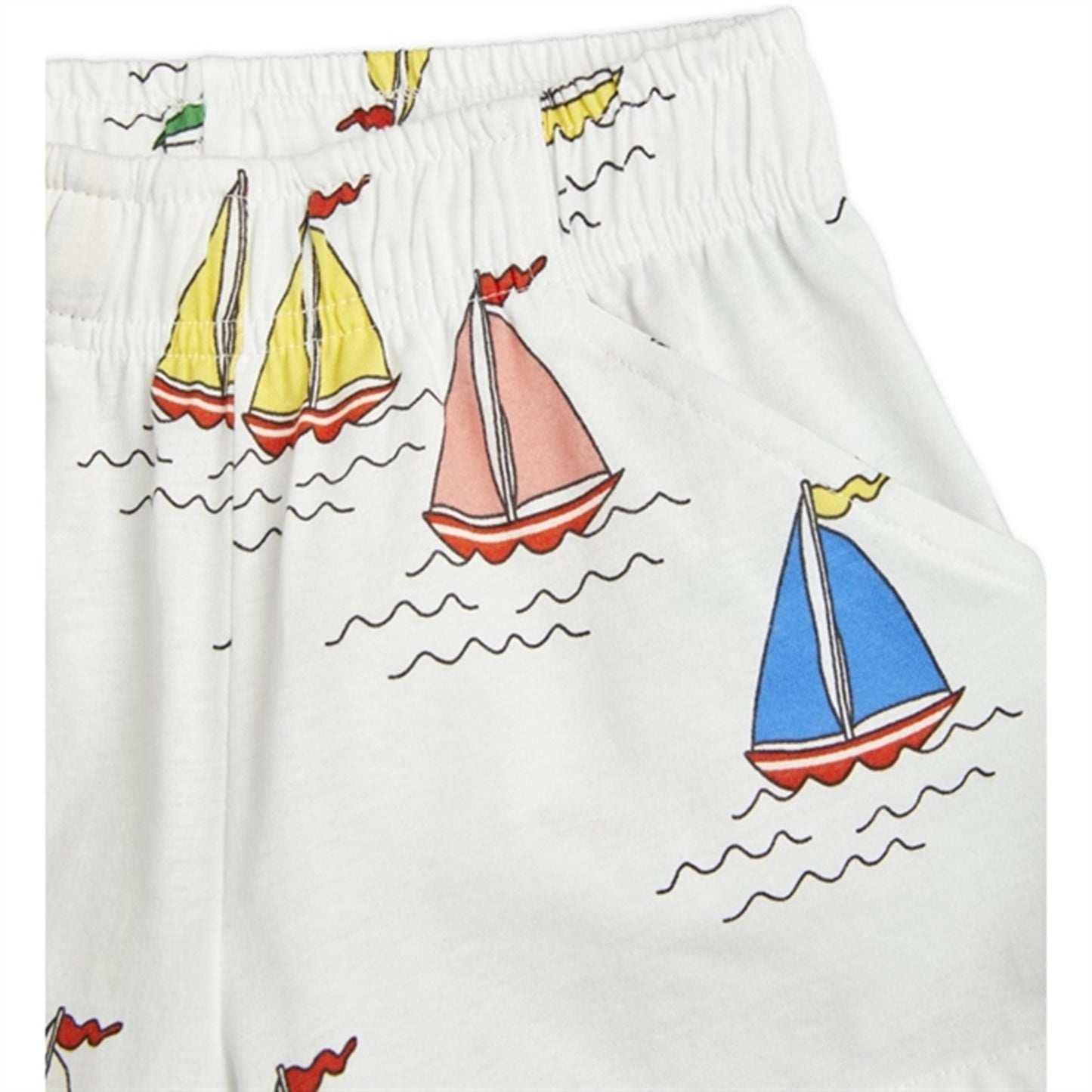 Mini Rodini Sailing Boats AOP Shorts White