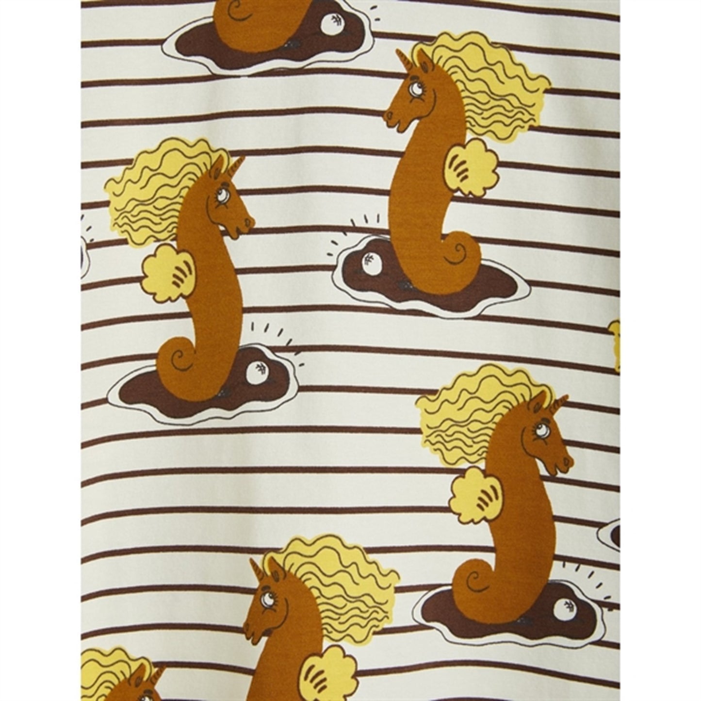 Mini Rodini Unicorn Seahorse AOP Leggings Brown