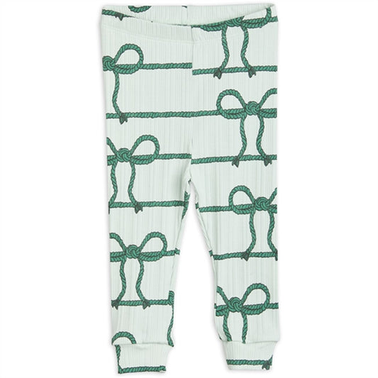 Mini Rodini Rope AOP Baby Leggings Green
