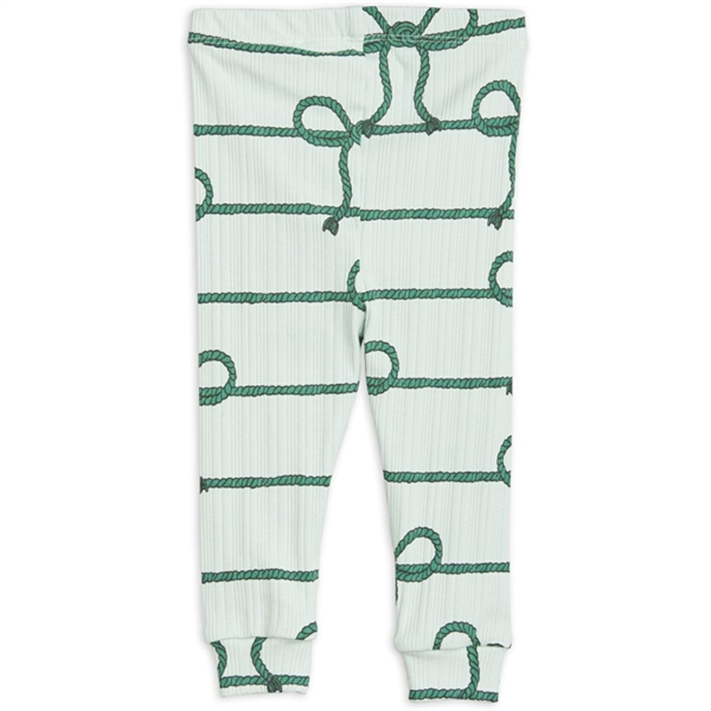 Mini Rodini Rope AOP Baby Leggings Green