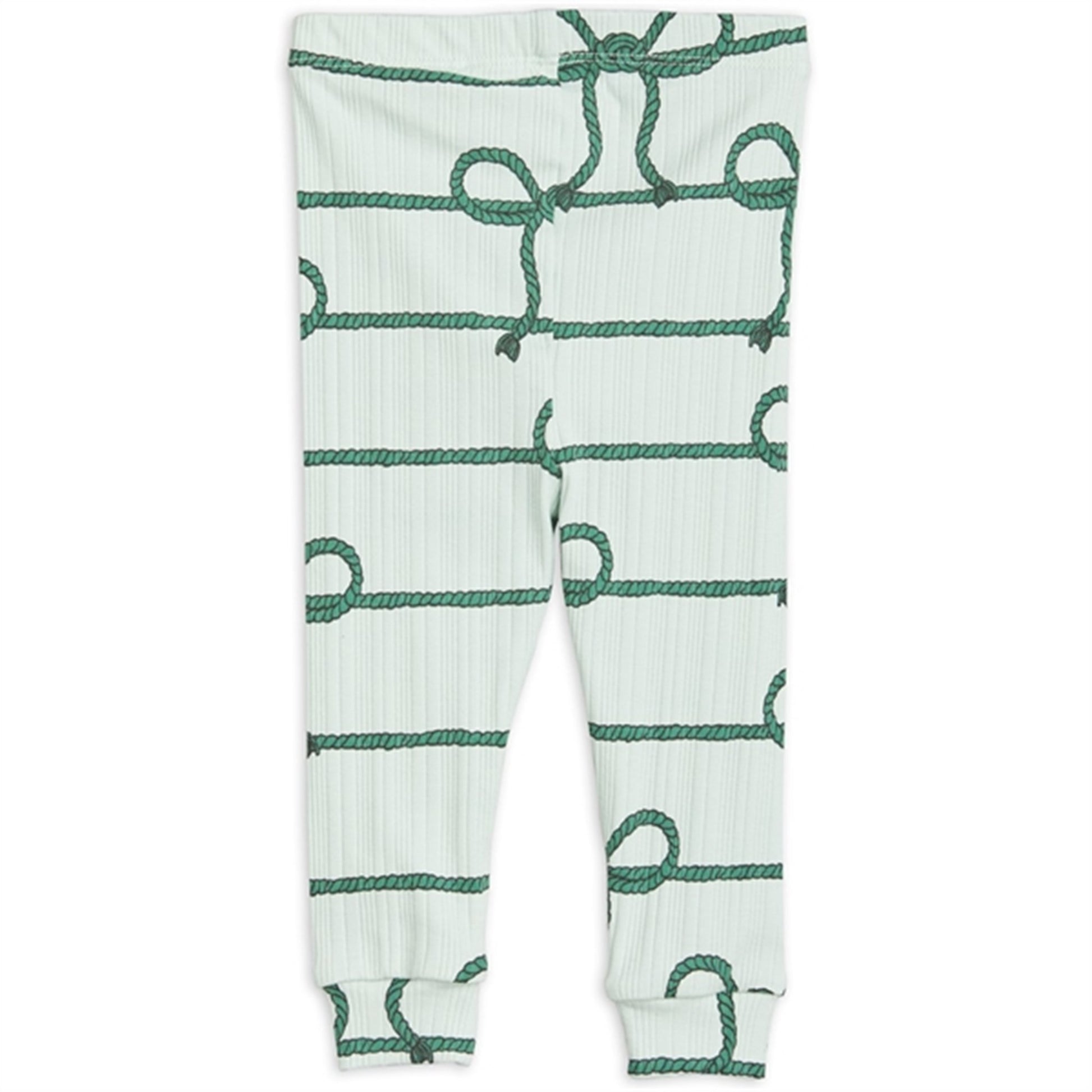 Mini Rodini Rope AOP Baby Leggings Green
