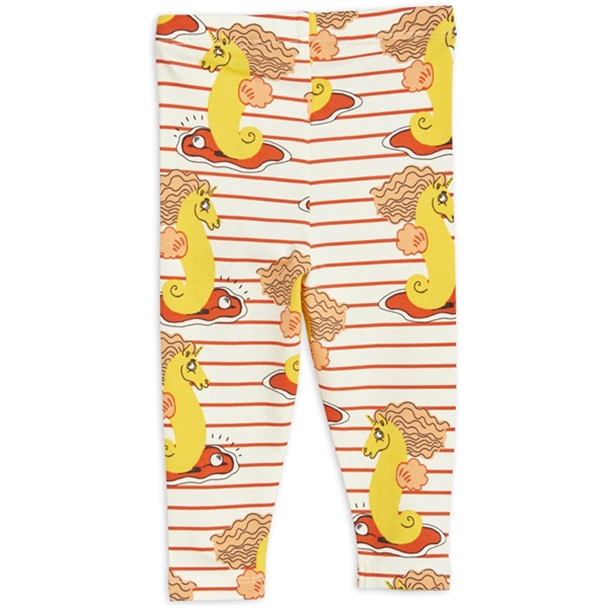 Mini Rodini Unicorn Seahorse AOP Baby Leggings Red
