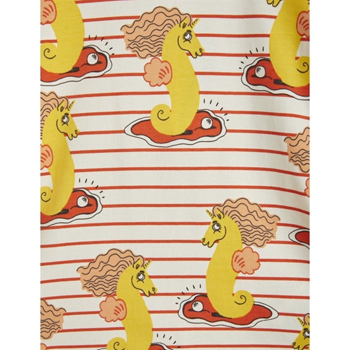 Mini Rodini Unicorn Seahorse AOP Baby Leggings Red