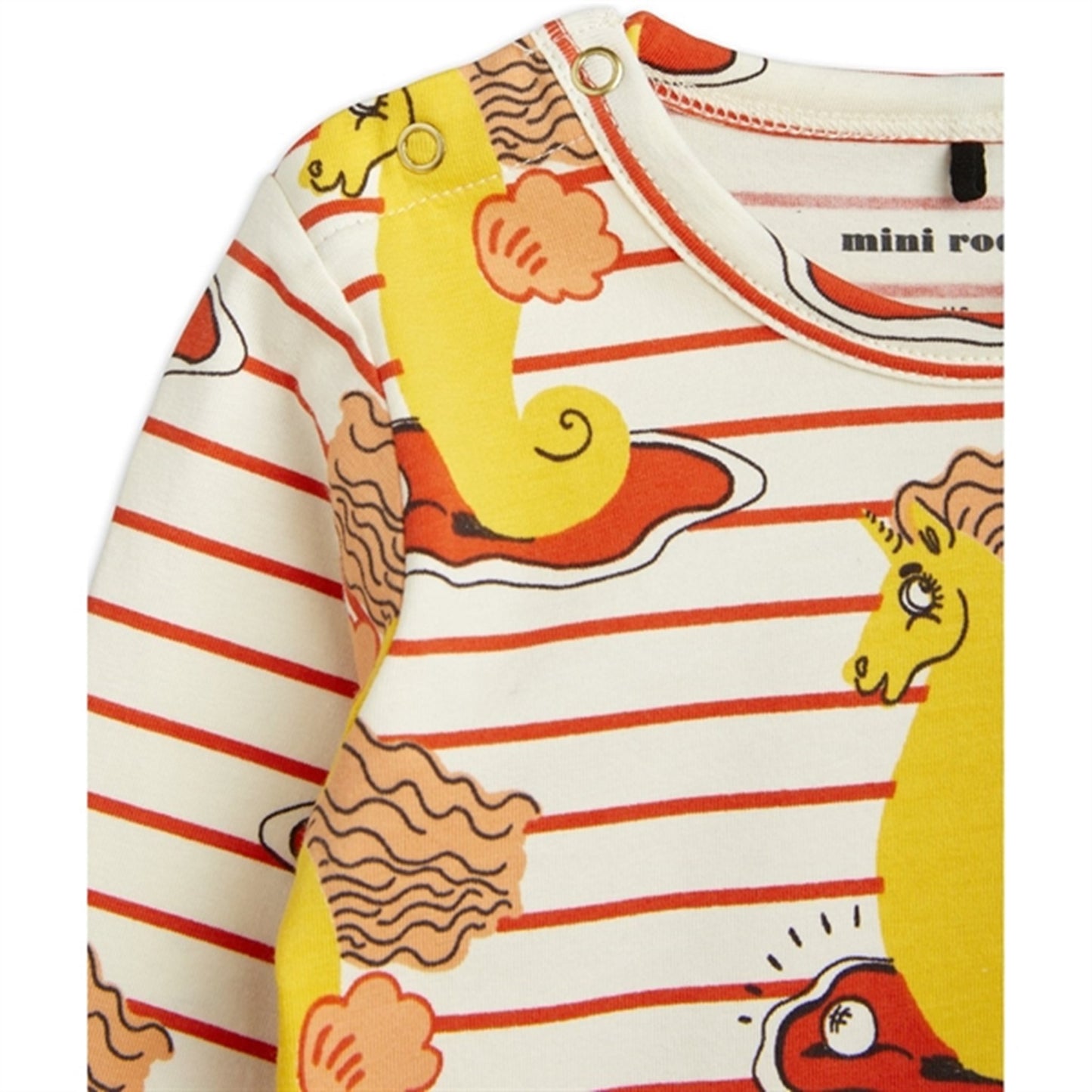 Mini Rodini Unicorn Seahorse AOP Body Red