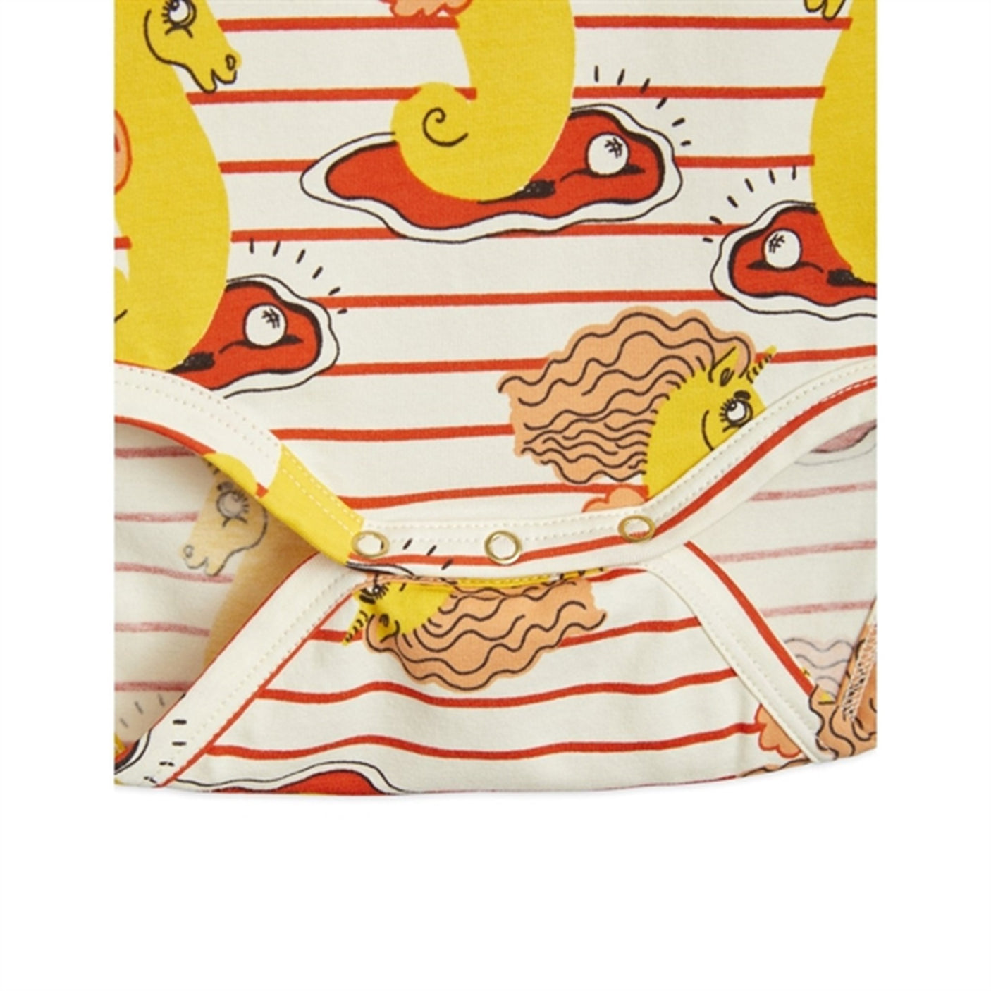 Mini Rodini Unicorn Seahorse AOP Body Red