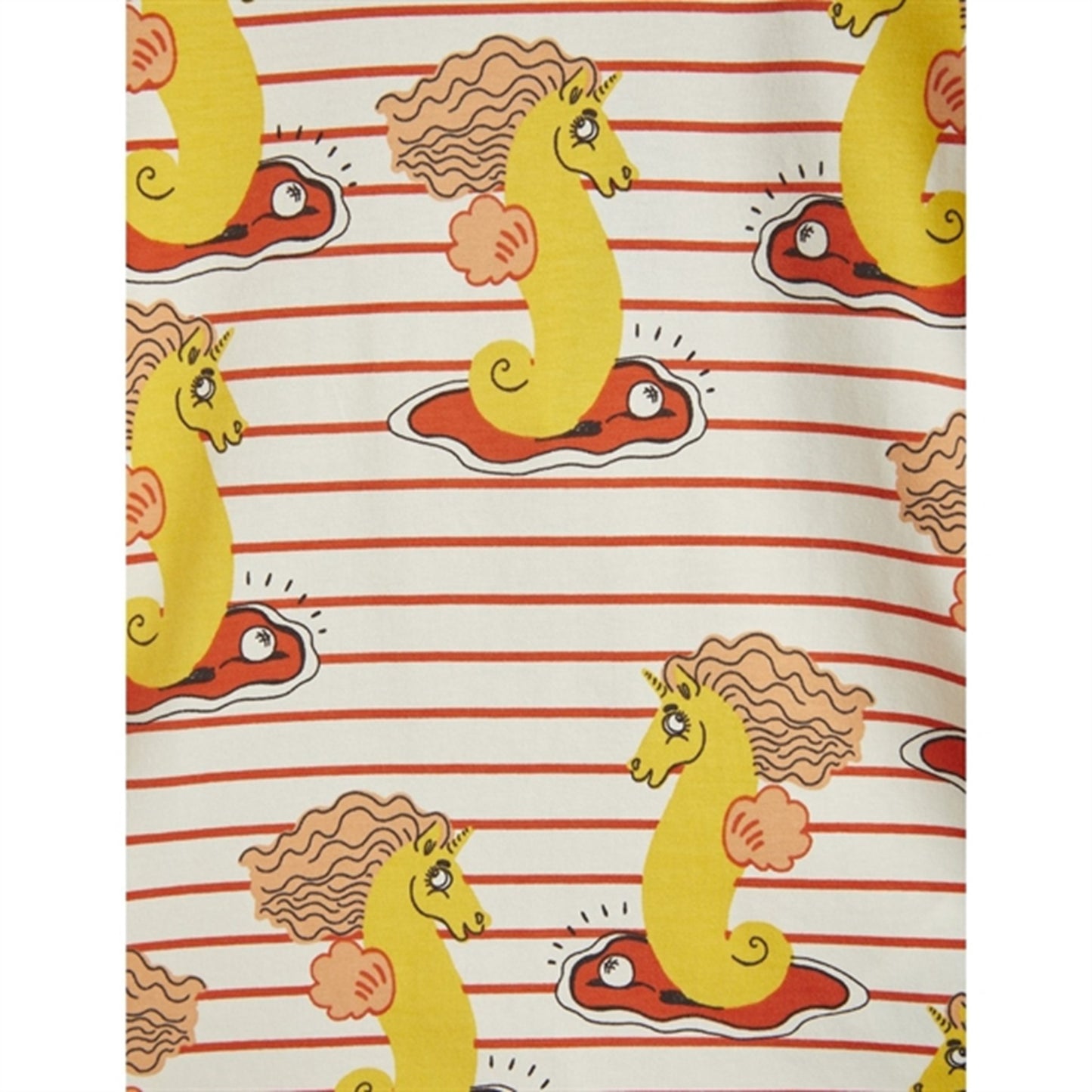 Mini Rodini Unicorn Seahorse AOP Body Red