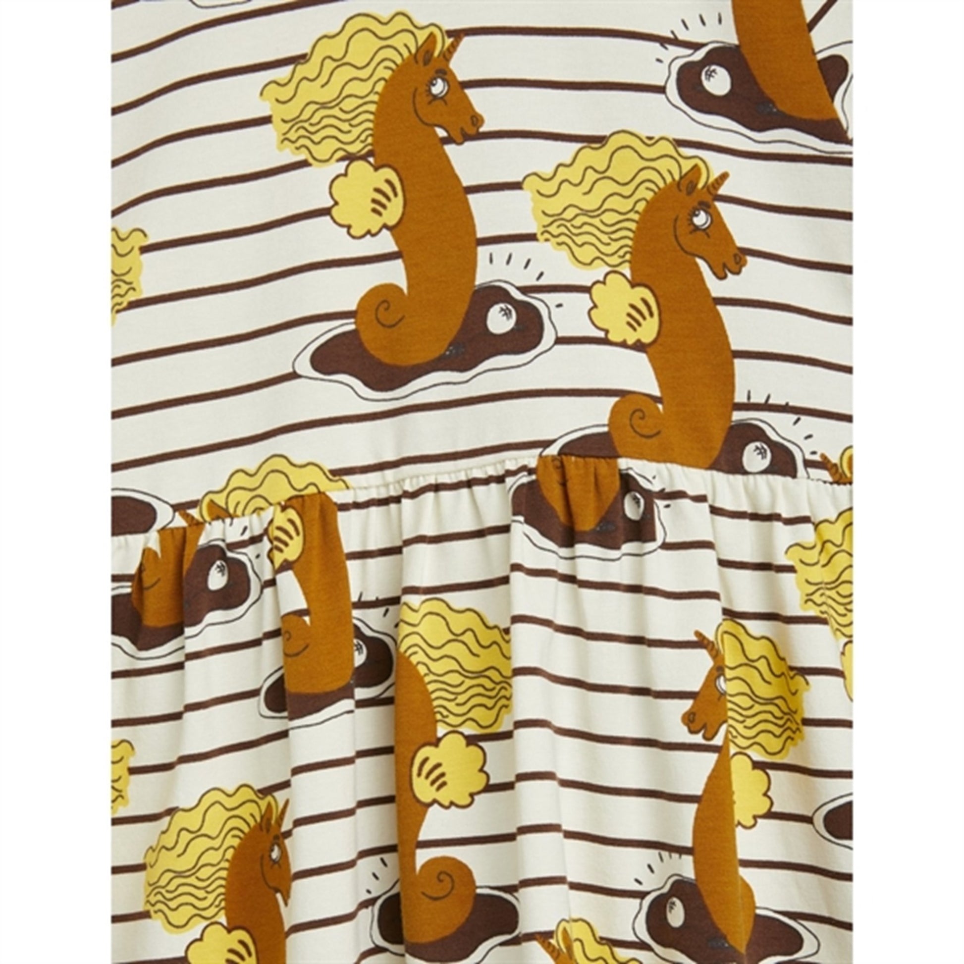 Mini Rodini Unicorn Seahorse AOP Dress Brown