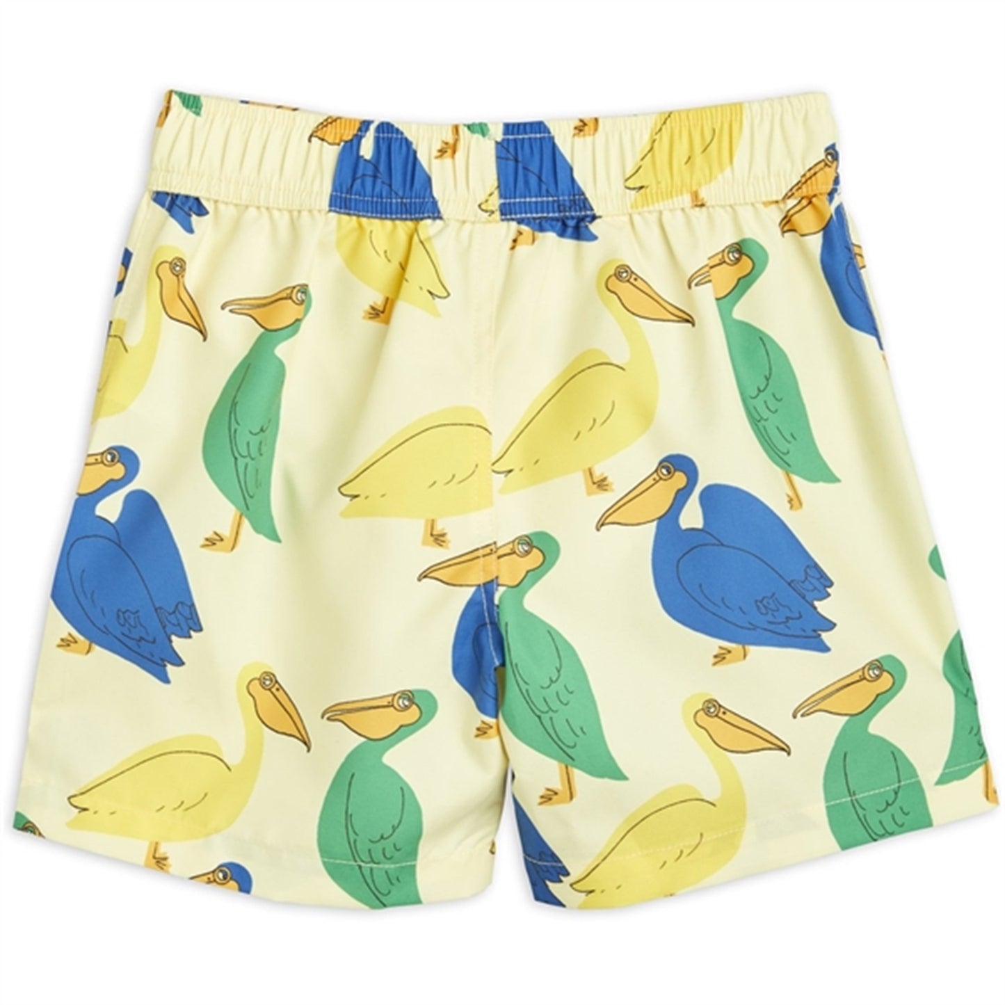 Mini Rodini Pelican AOP Swim Shorts Yellow