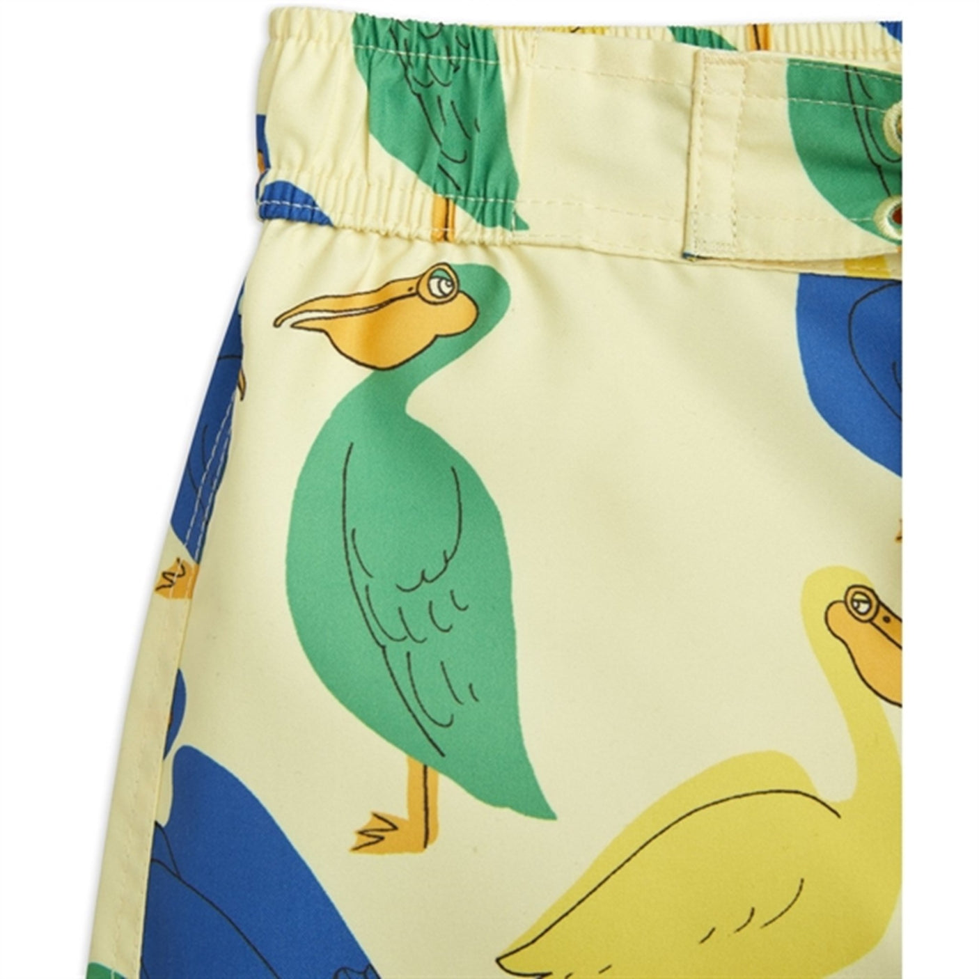 Mini Rodini Pelican AOP Swim Shorts Yellow