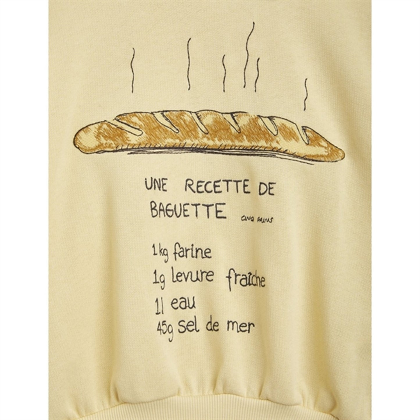 Mini Rodini Baguette Emb Collar Sweatshirt Yellow