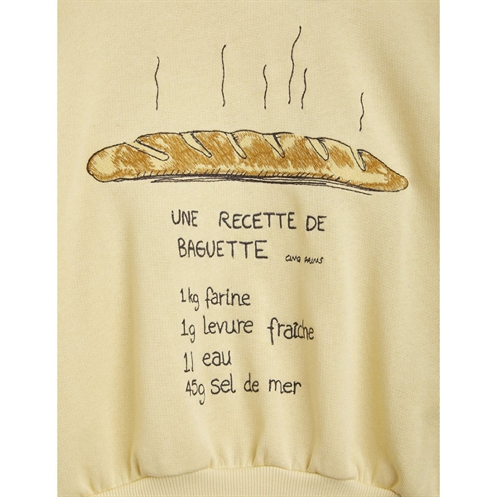 Mini Rodini Baguette Emb Collar Sweatshirt Yellow