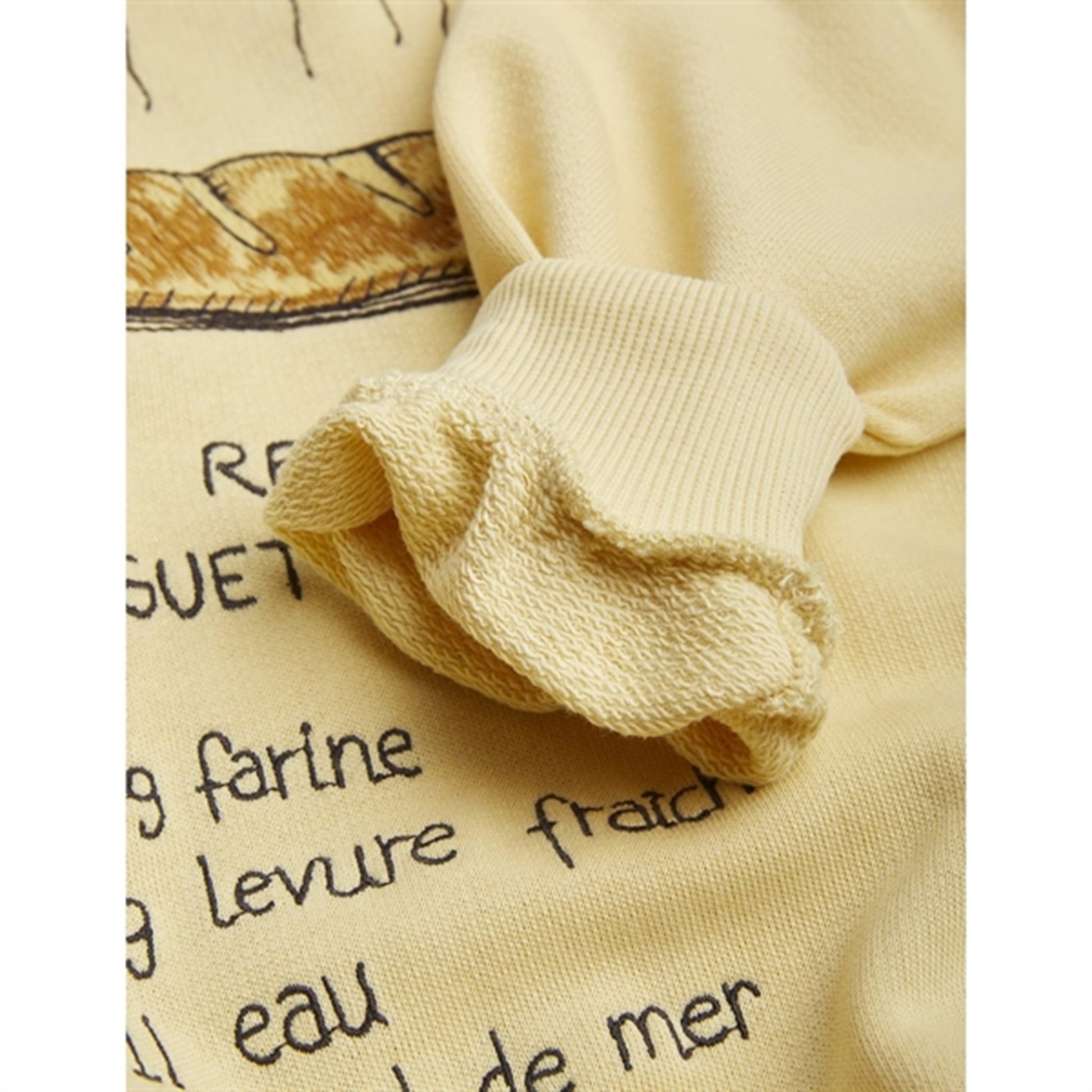 Mini Rodini Baguette Emb Collar Sweatshirt Yellow