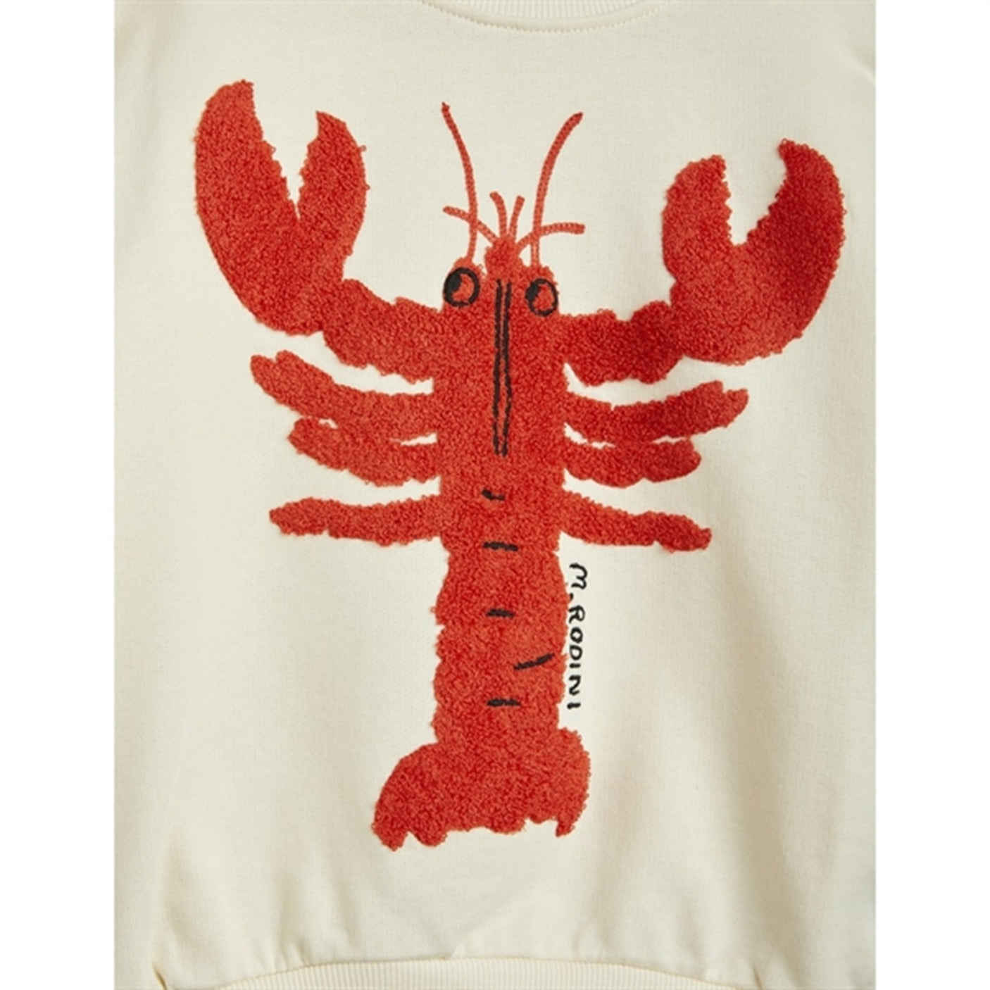 Mini Rodini Lobster Chenille Emb Sweatshirt White