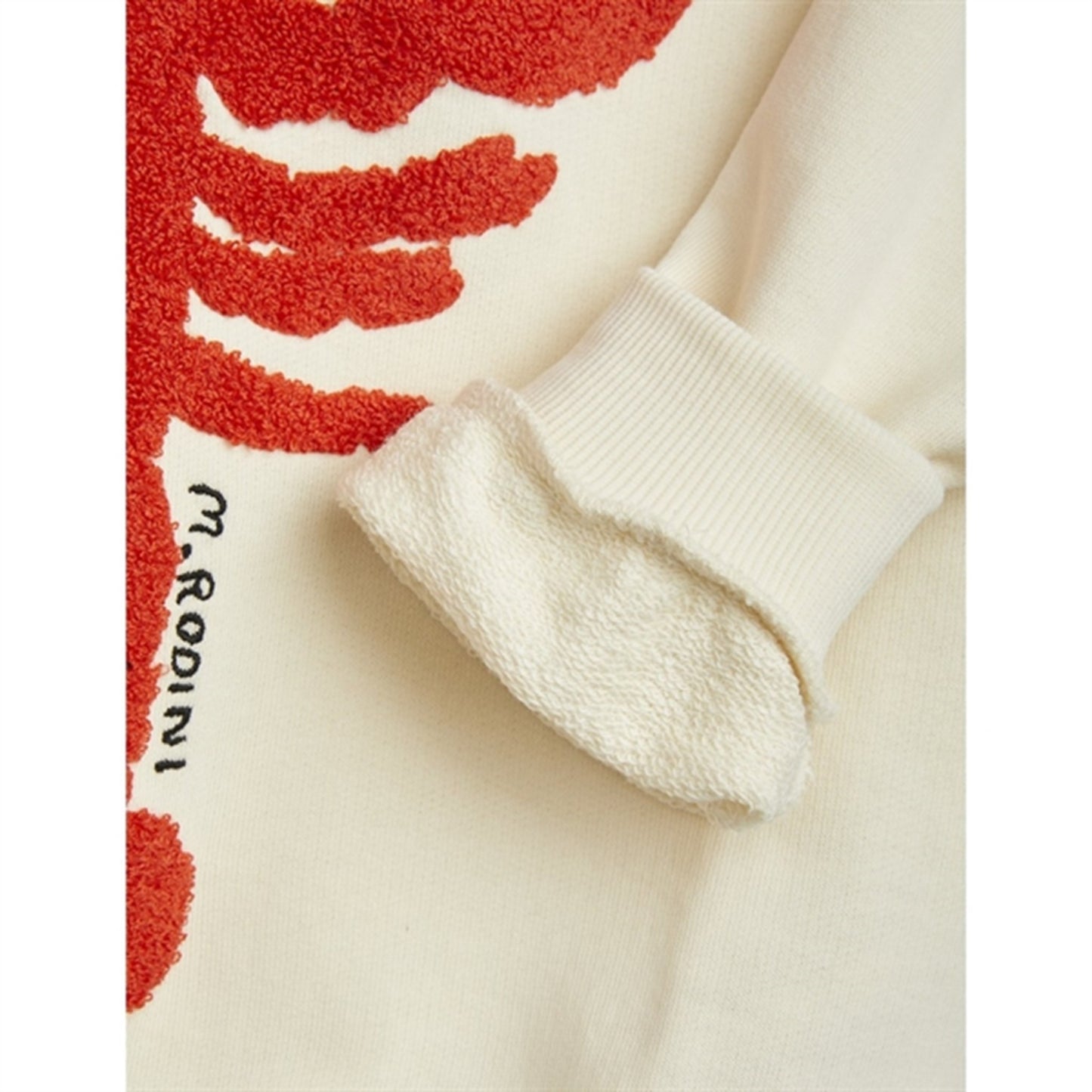 Mini Rodini Lobster Chenille Emb Sweatshirt White
