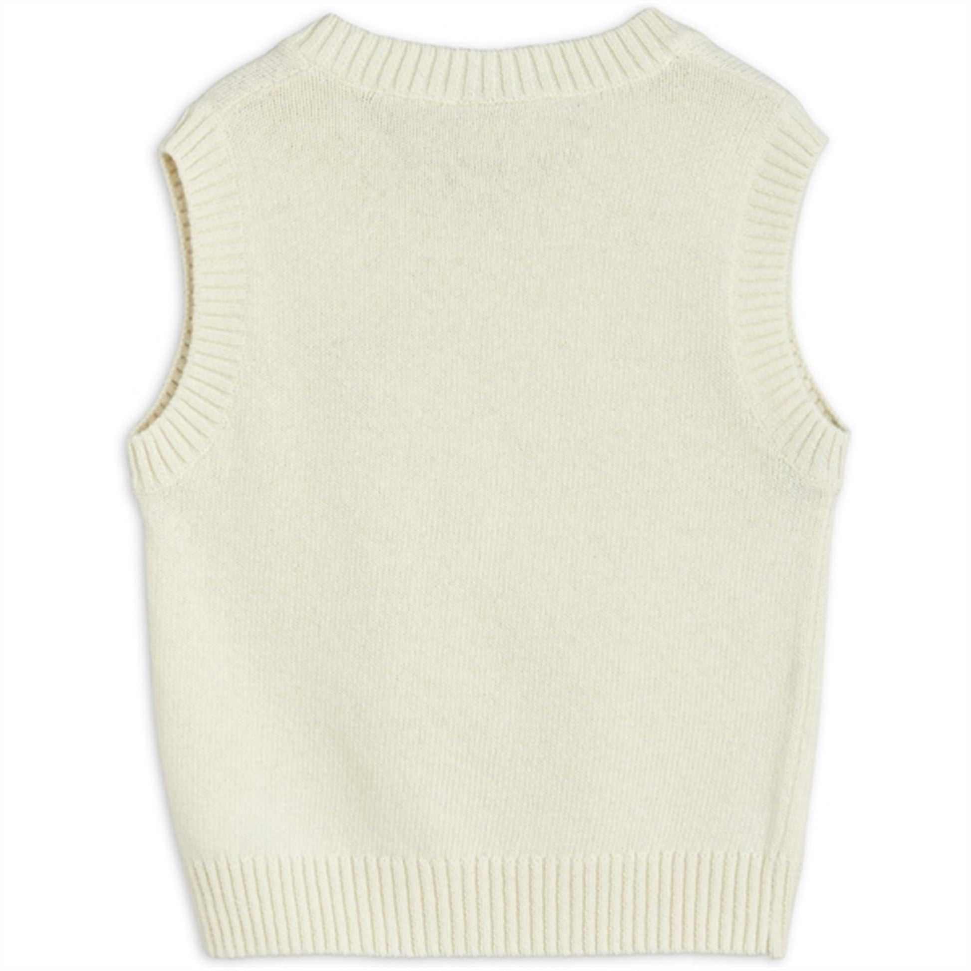 Mini Rodini Lobster Knitted Slipover Vest White