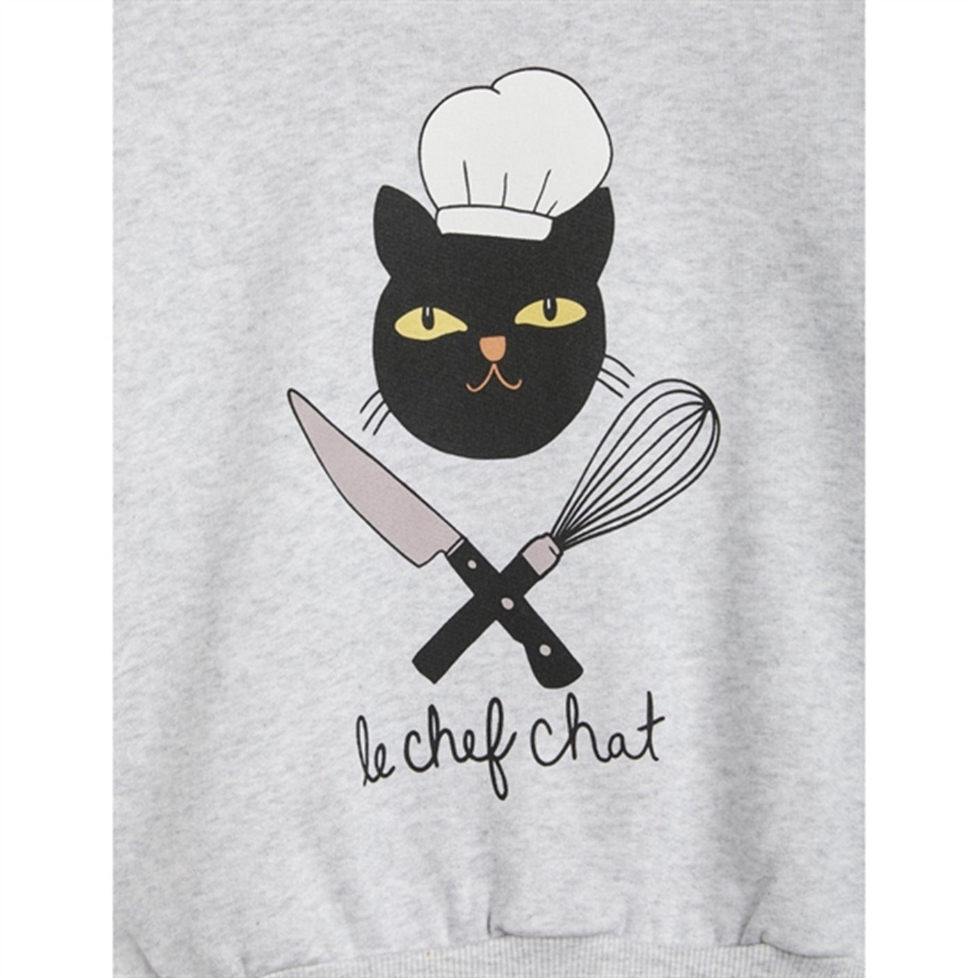 Mini Rodini Chef Cat Sp Sweatshirt Grey Melange