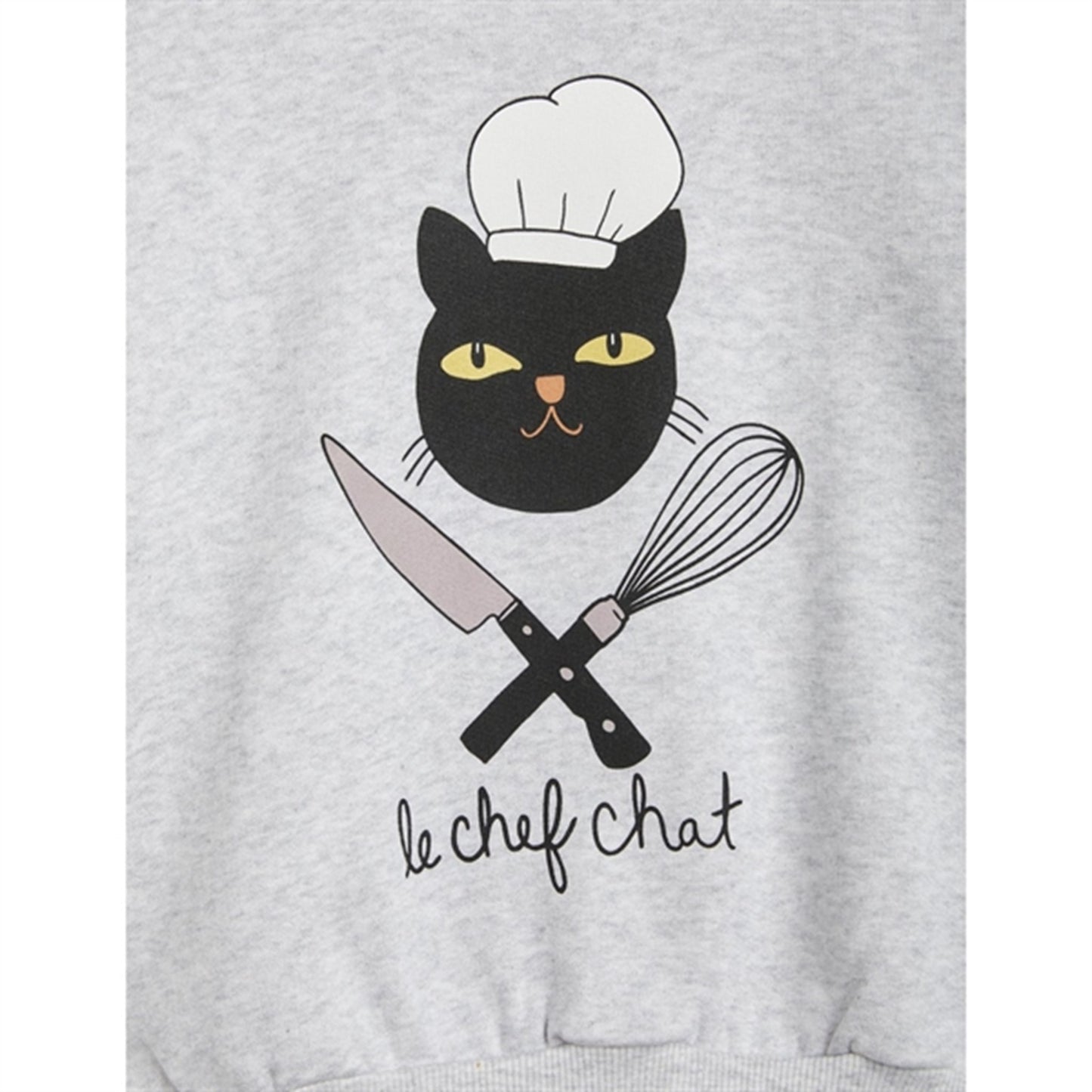 Mini Rodini Chef Cat Sp Sweatshirt Grey Melange